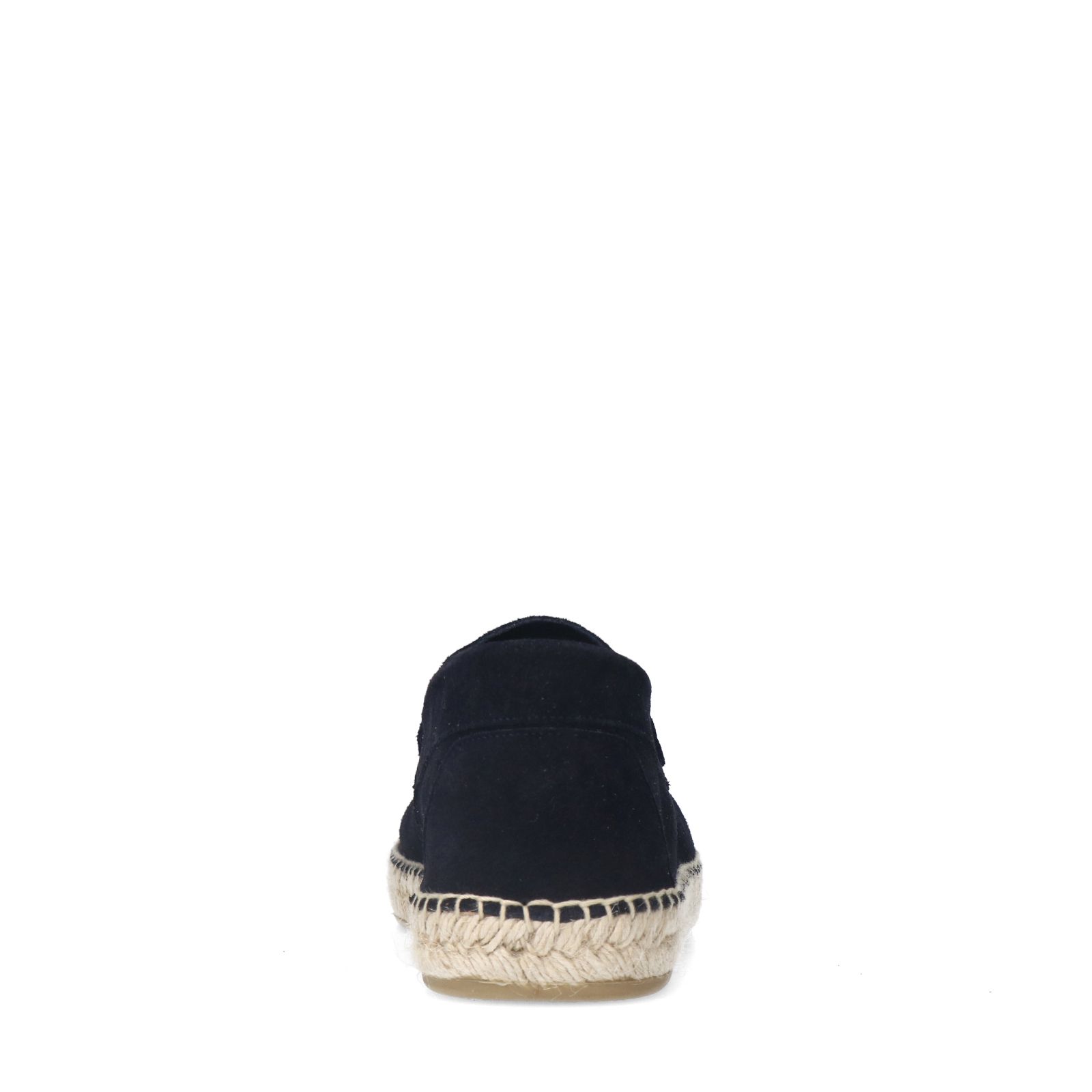 Marineblaue Espadrilles aus Veloursleder