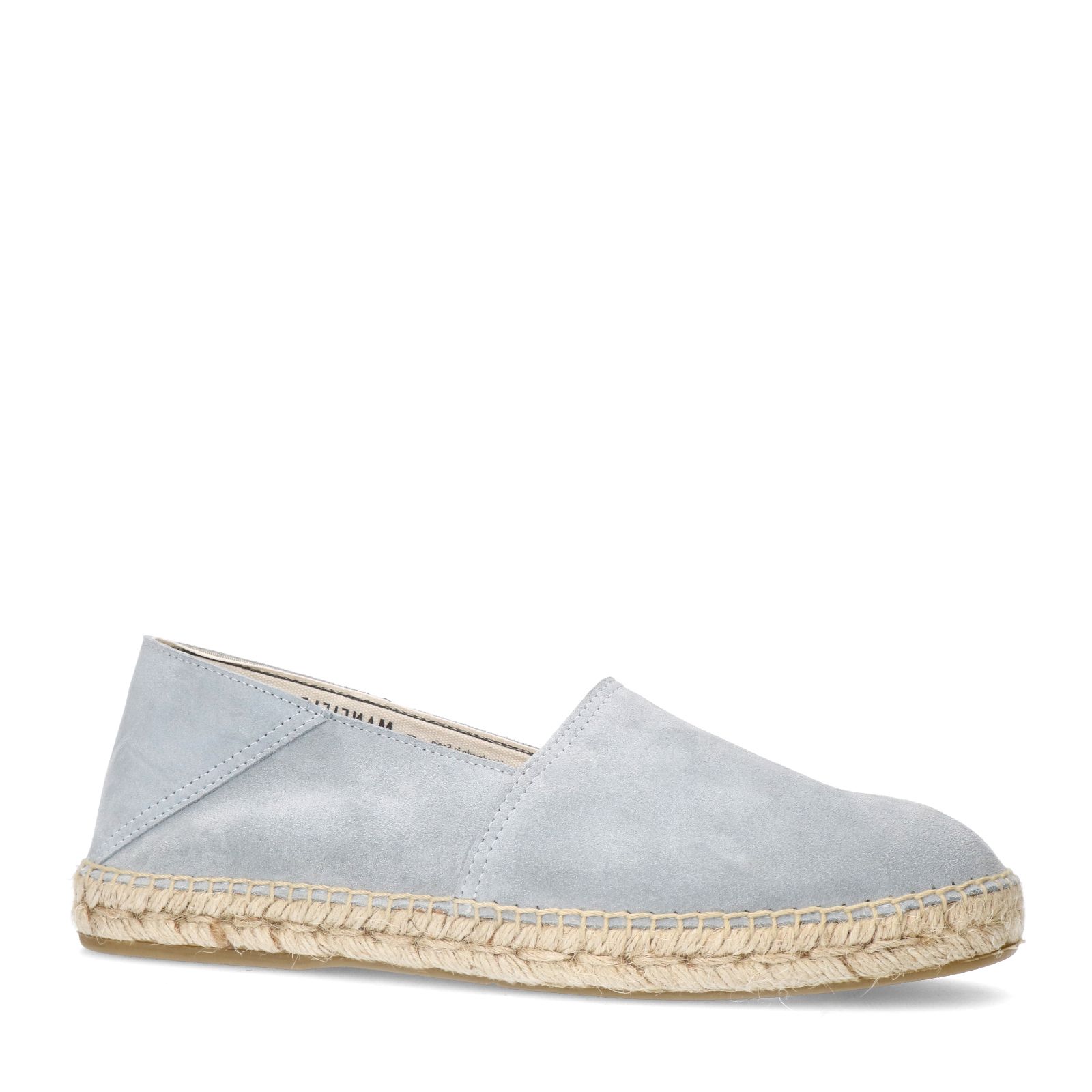 Lichtblauwe suède espadrilles