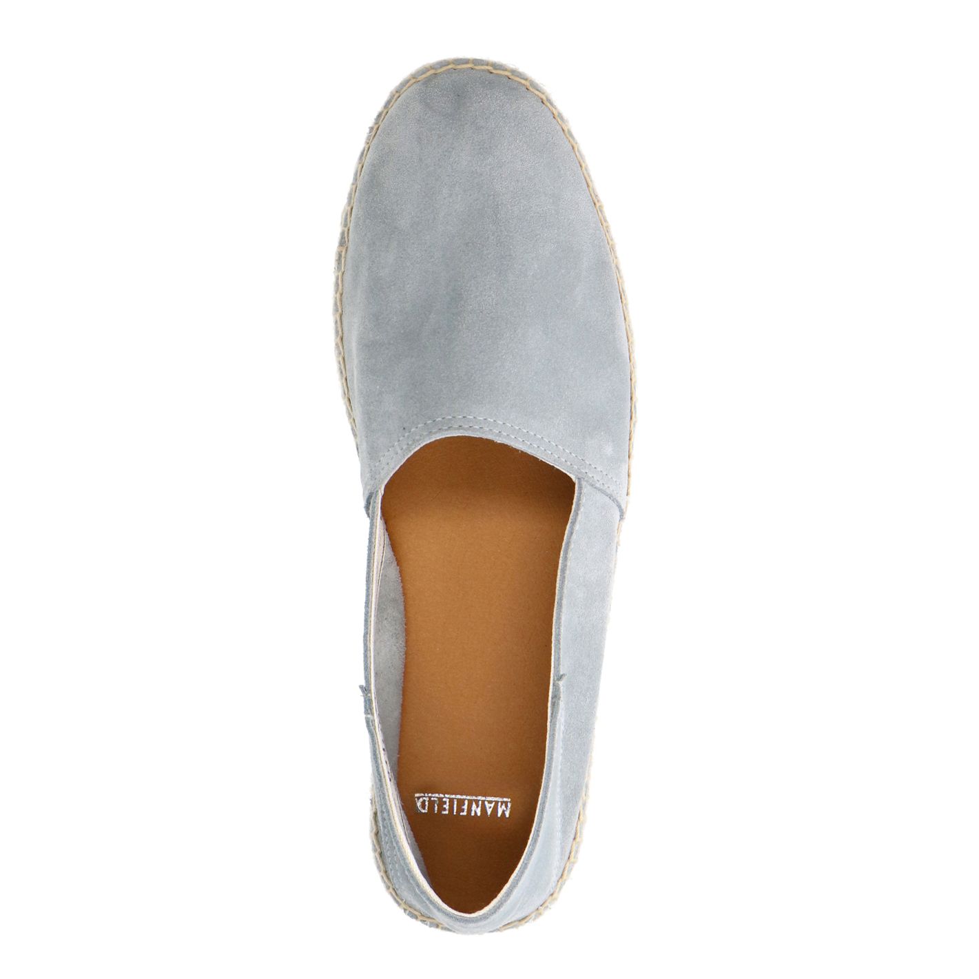 Lichtblauwe suède espadrilles