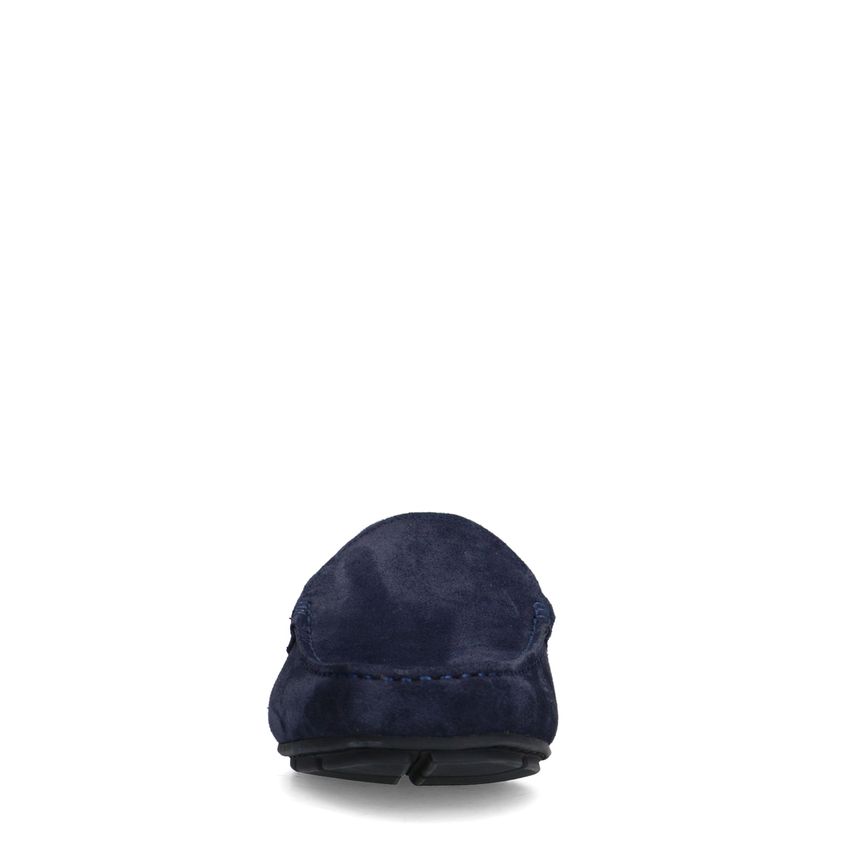 Donkerblauwe suède loafer