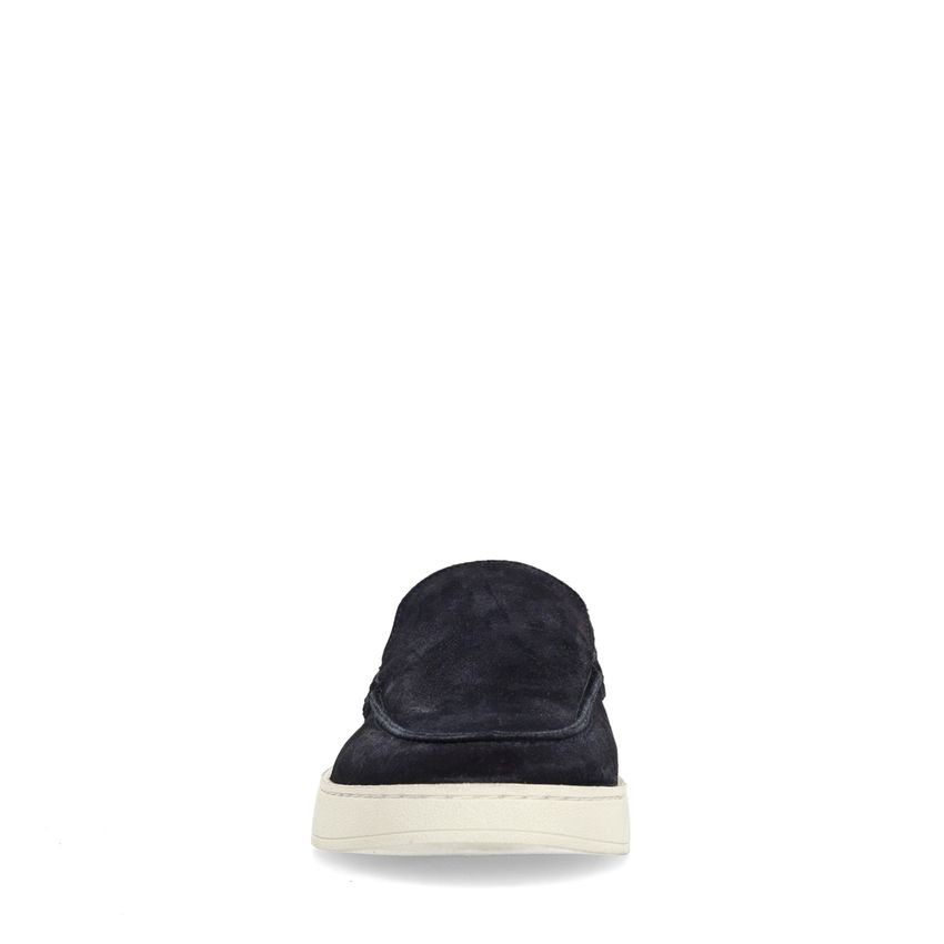 Navy suède loafers