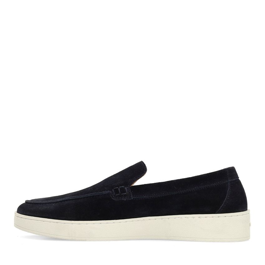 Navy suède loafers