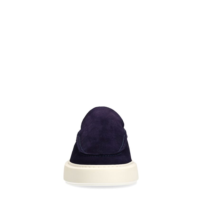 Navy suède loafers