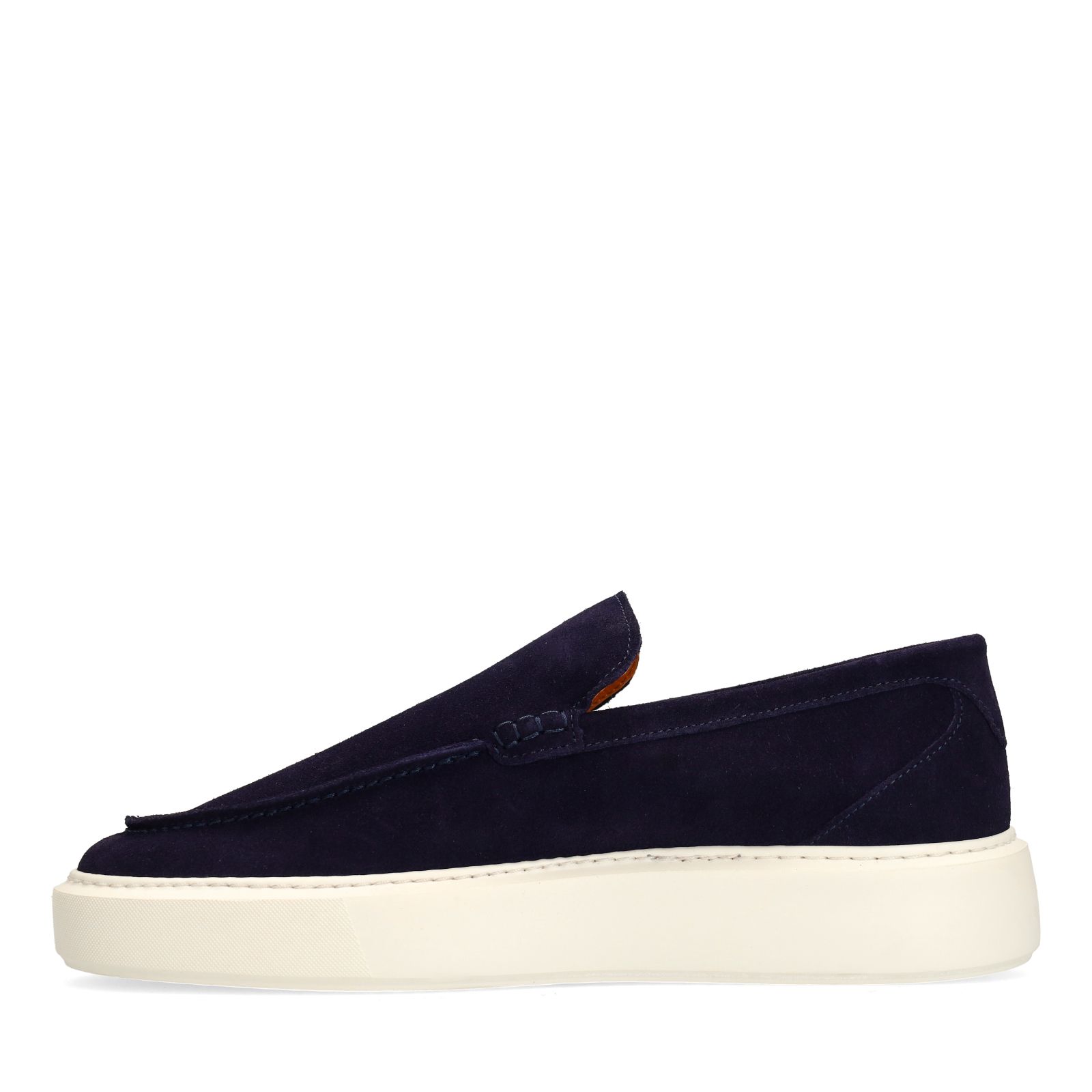 Marineblaue Veloursleder-Loafer