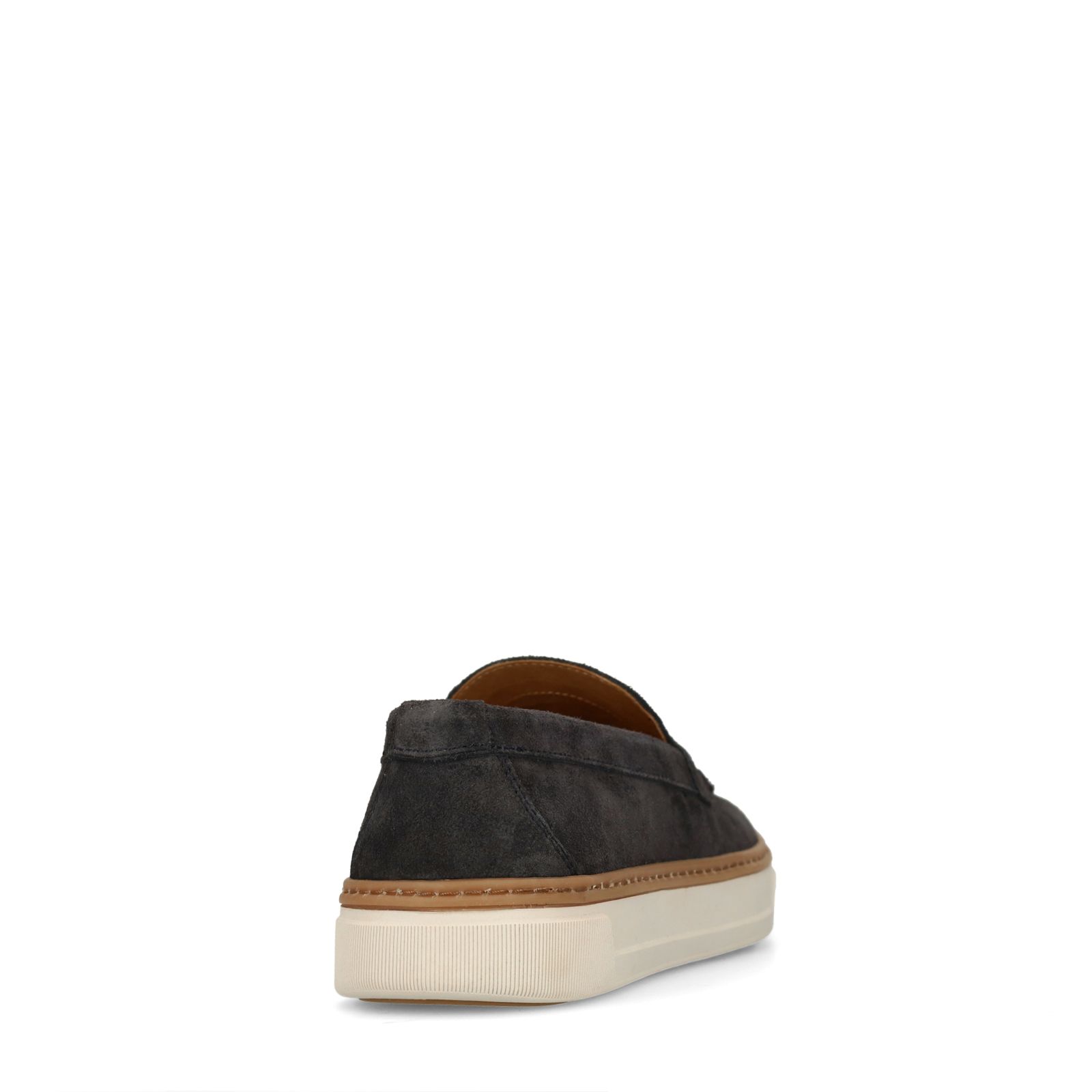 Donkerblauwe suède loafers
