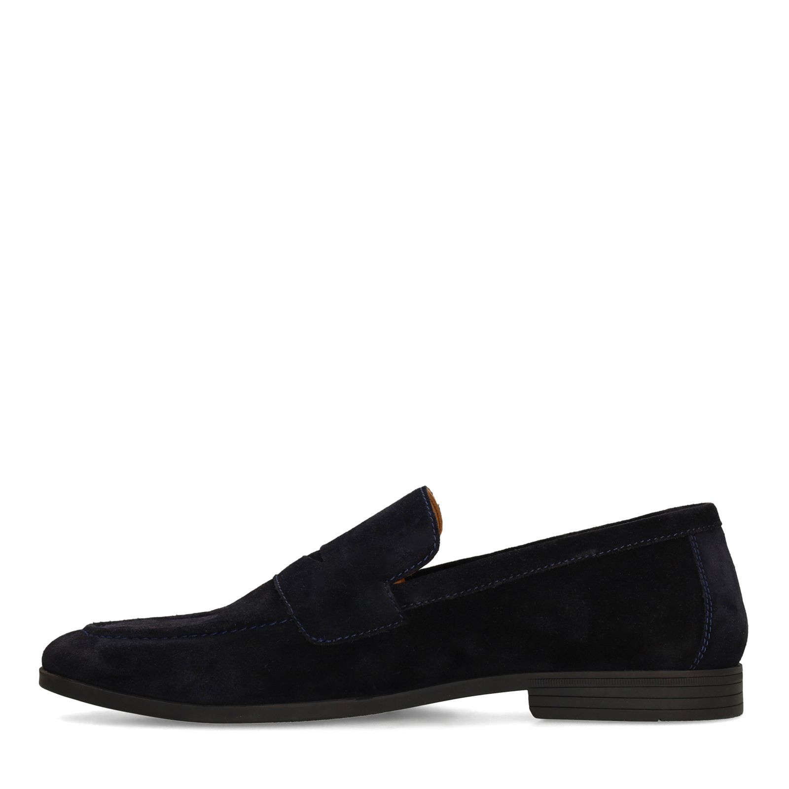 Donkerblauwe suède loafers
