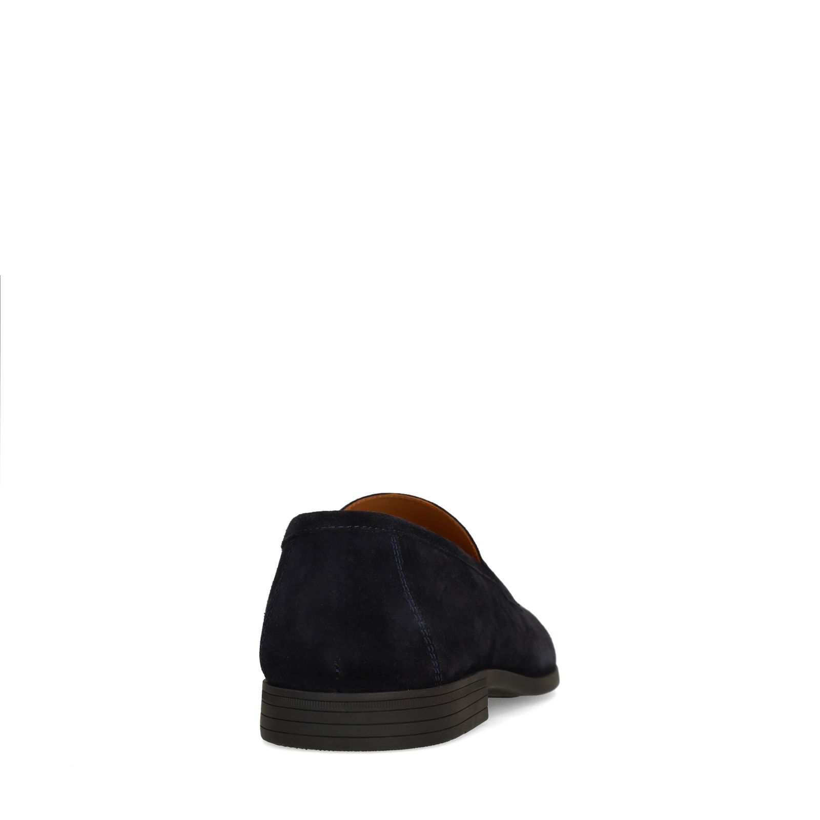 Donkerblauwe suède loafers