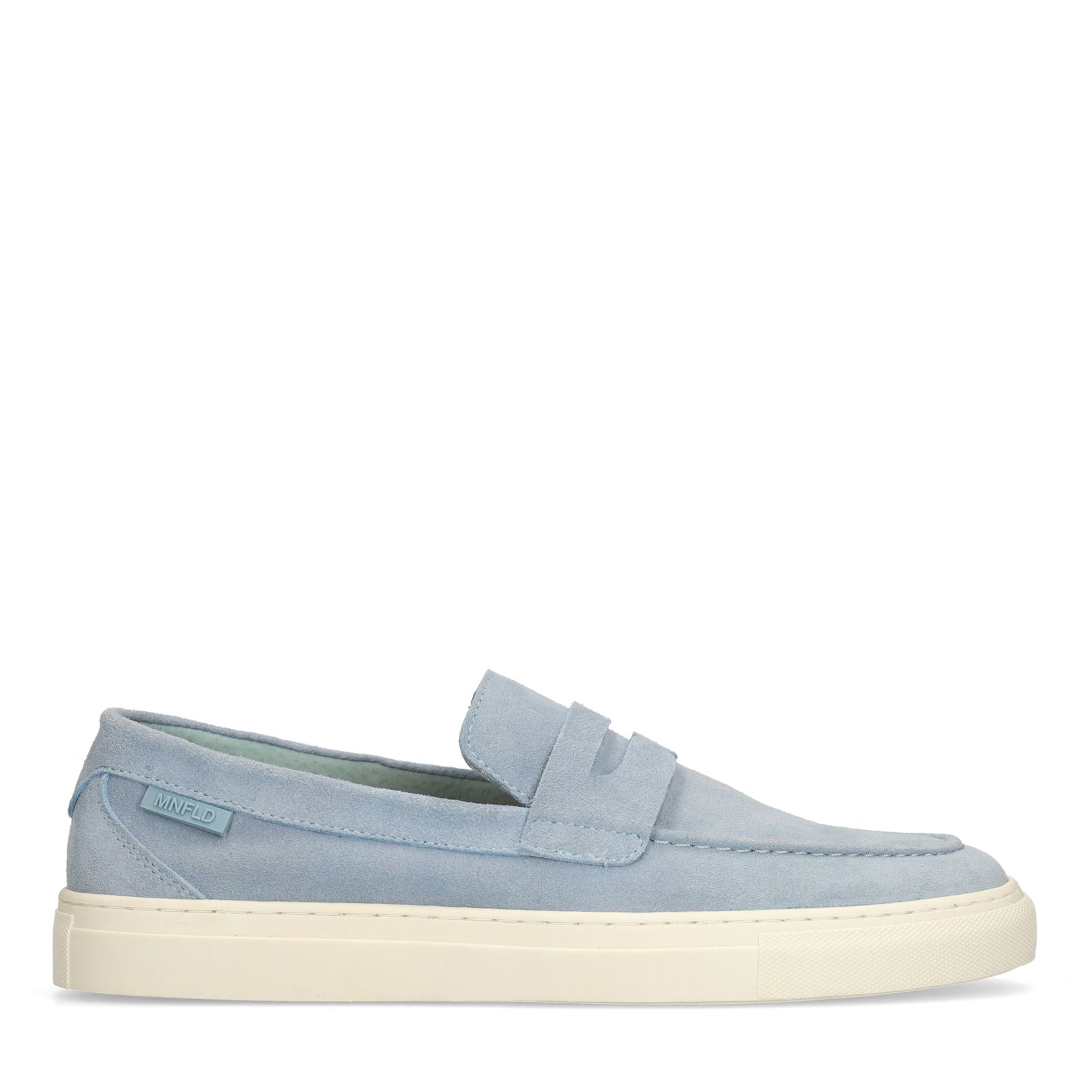Blaue Veloursleder-Loafer
