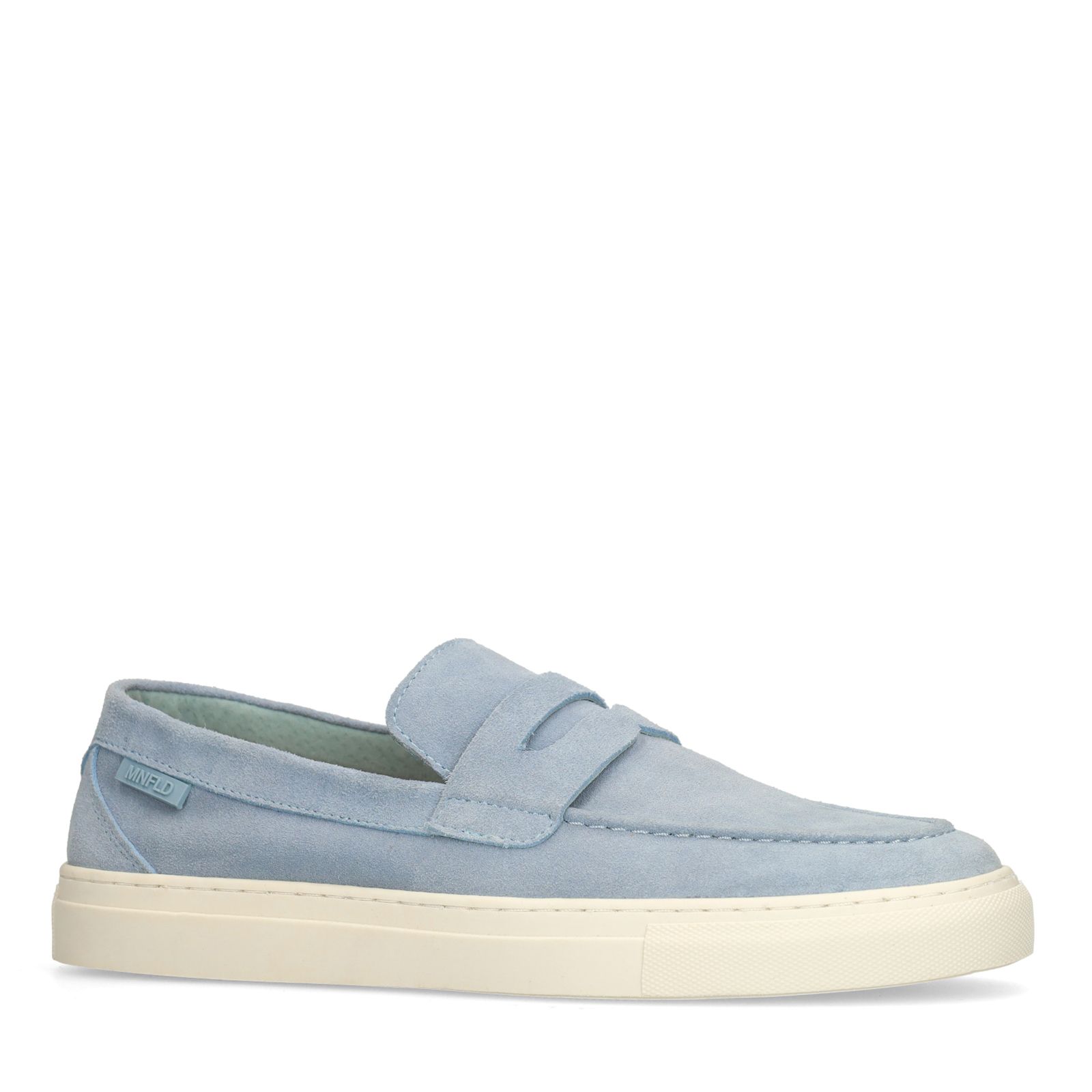 Blaue Veloursleder-Loafer