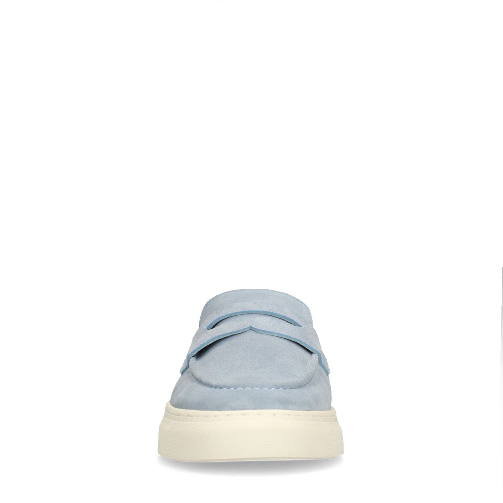 Blaue Veloursleder-Loafer