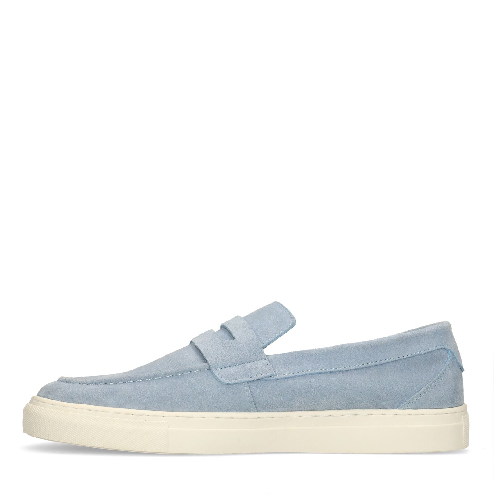 Blaue Veloursleder-Loafer