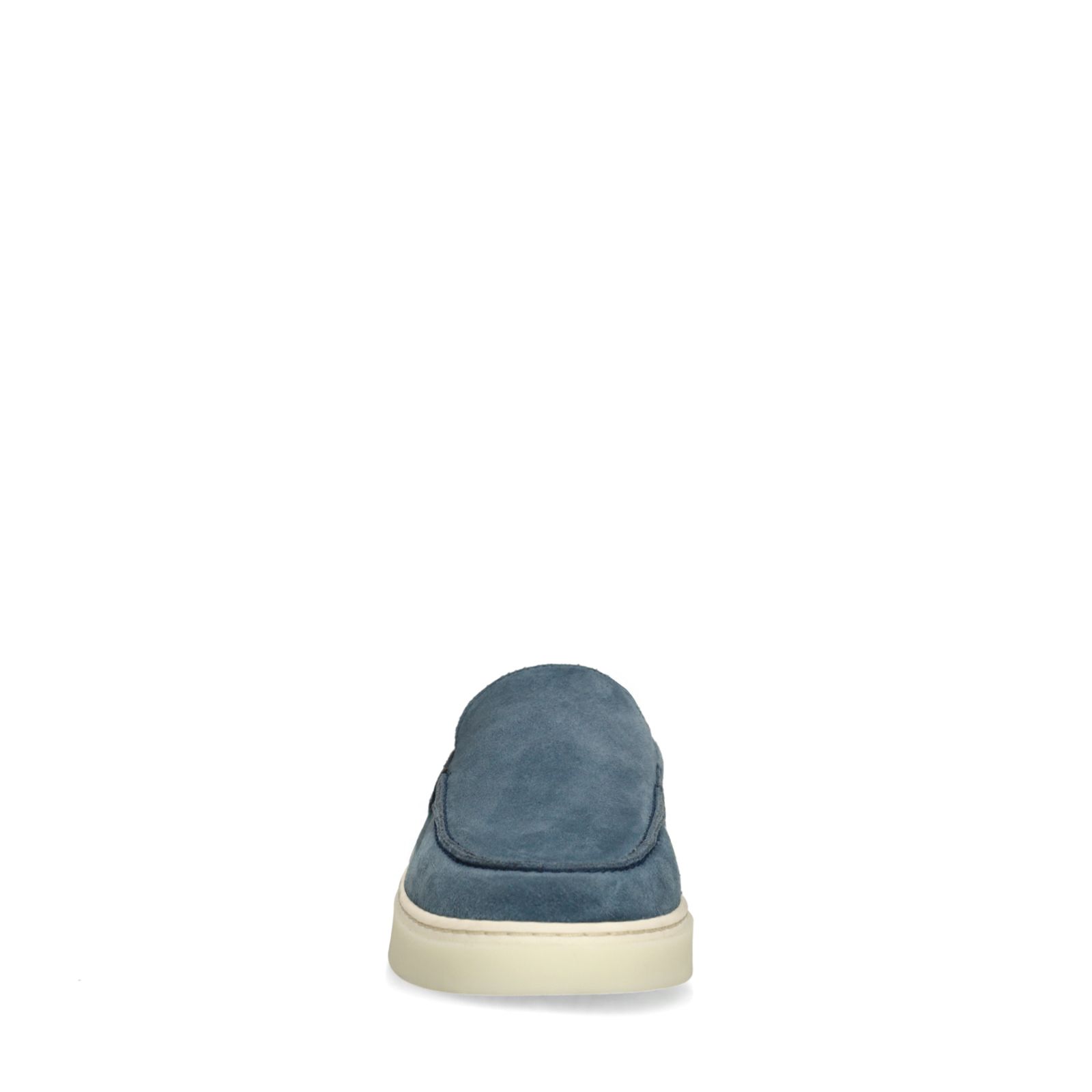 Blaue Veloursleder-Loafer