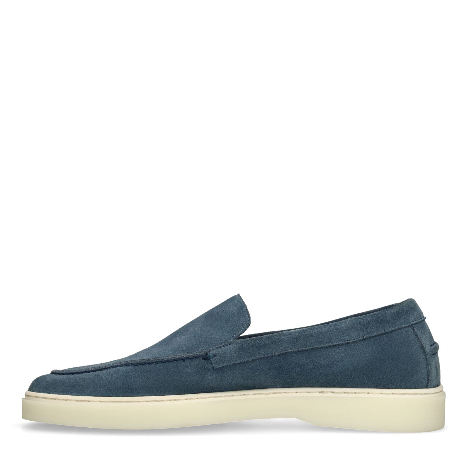 Blaue Veloursleder-Loafer