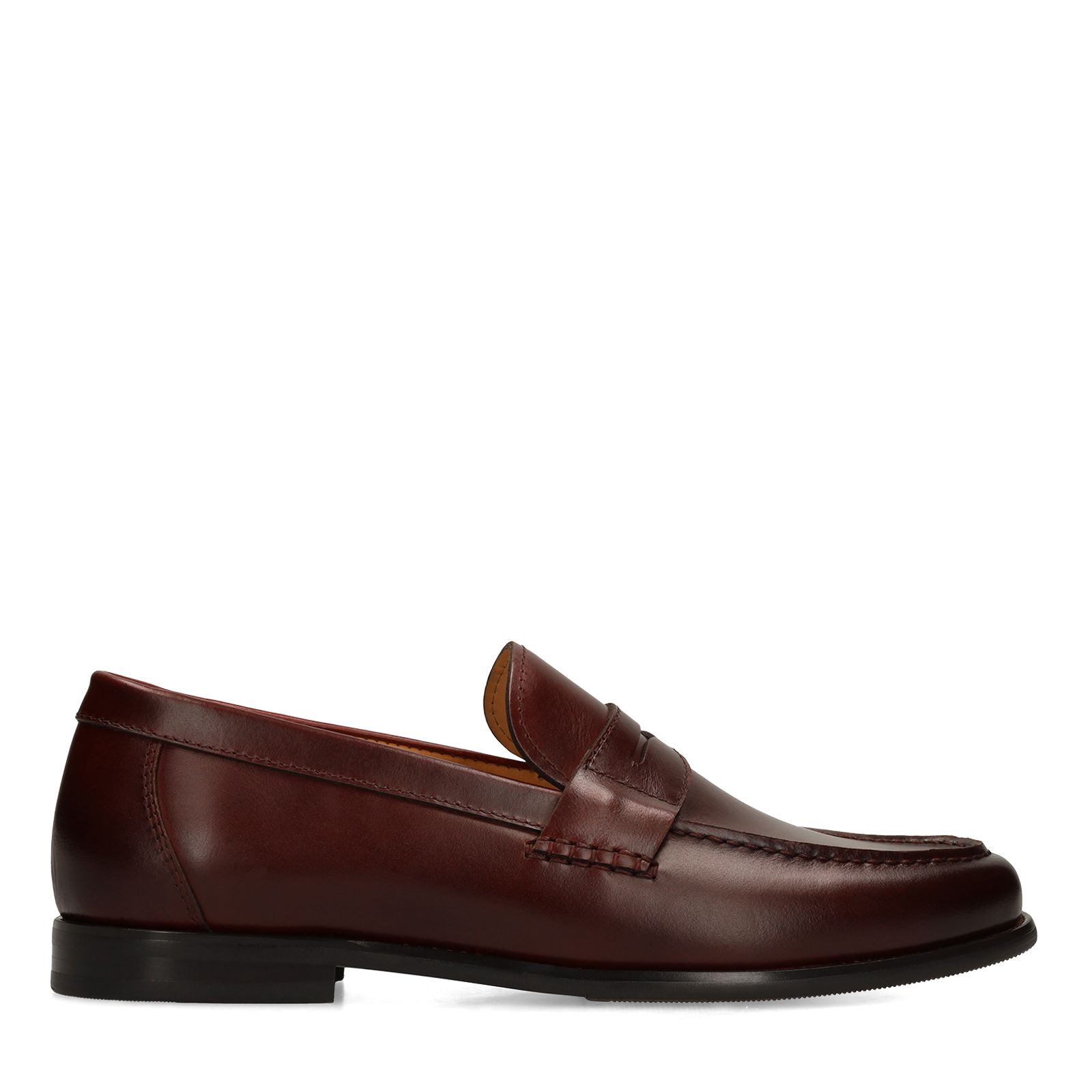 Rode leren loafers