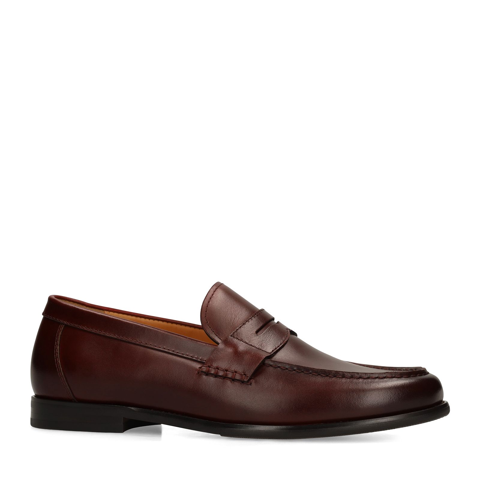 Rode leren loafers