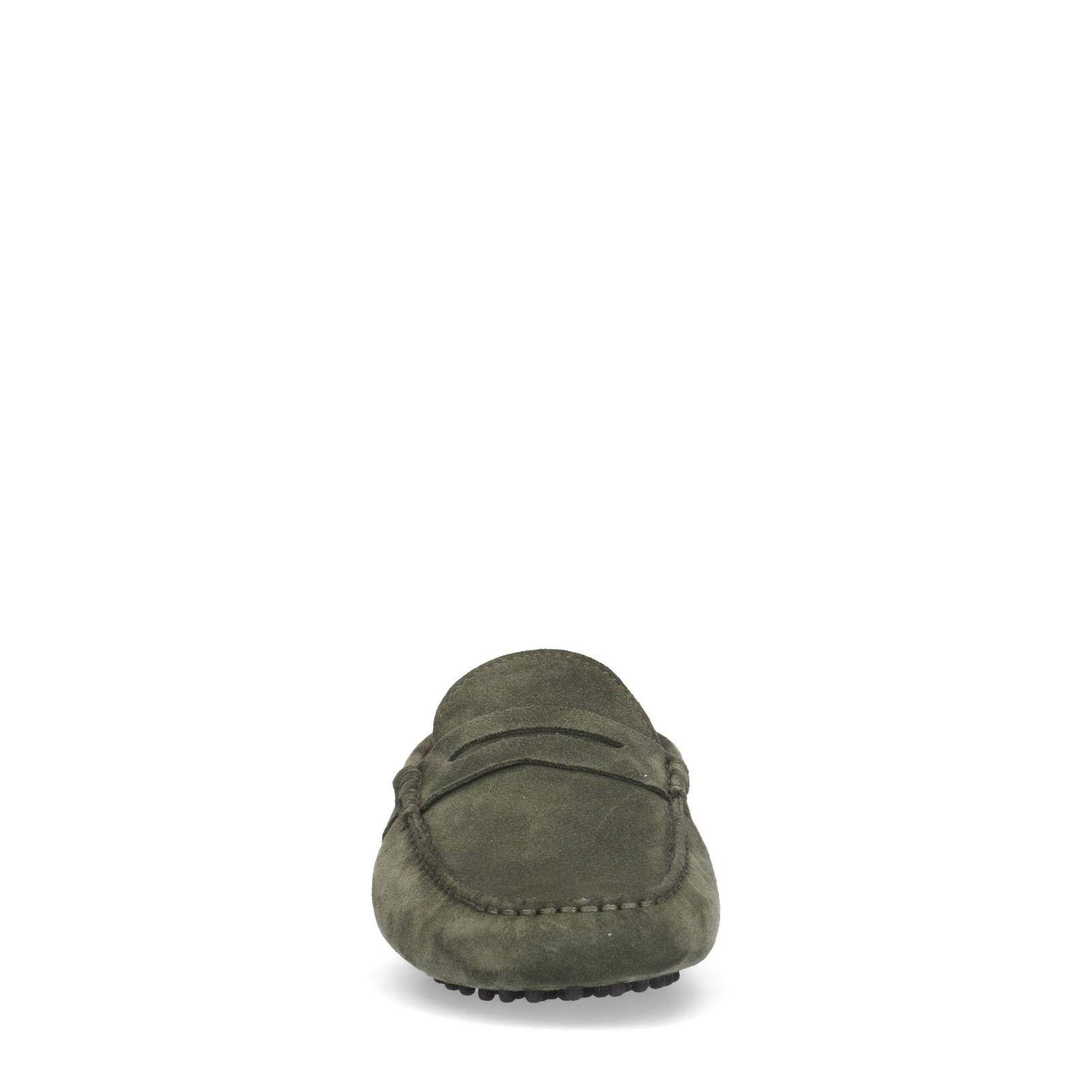 Grüne Veloursleder-Loafer | Slipper | Manfield | Manfield