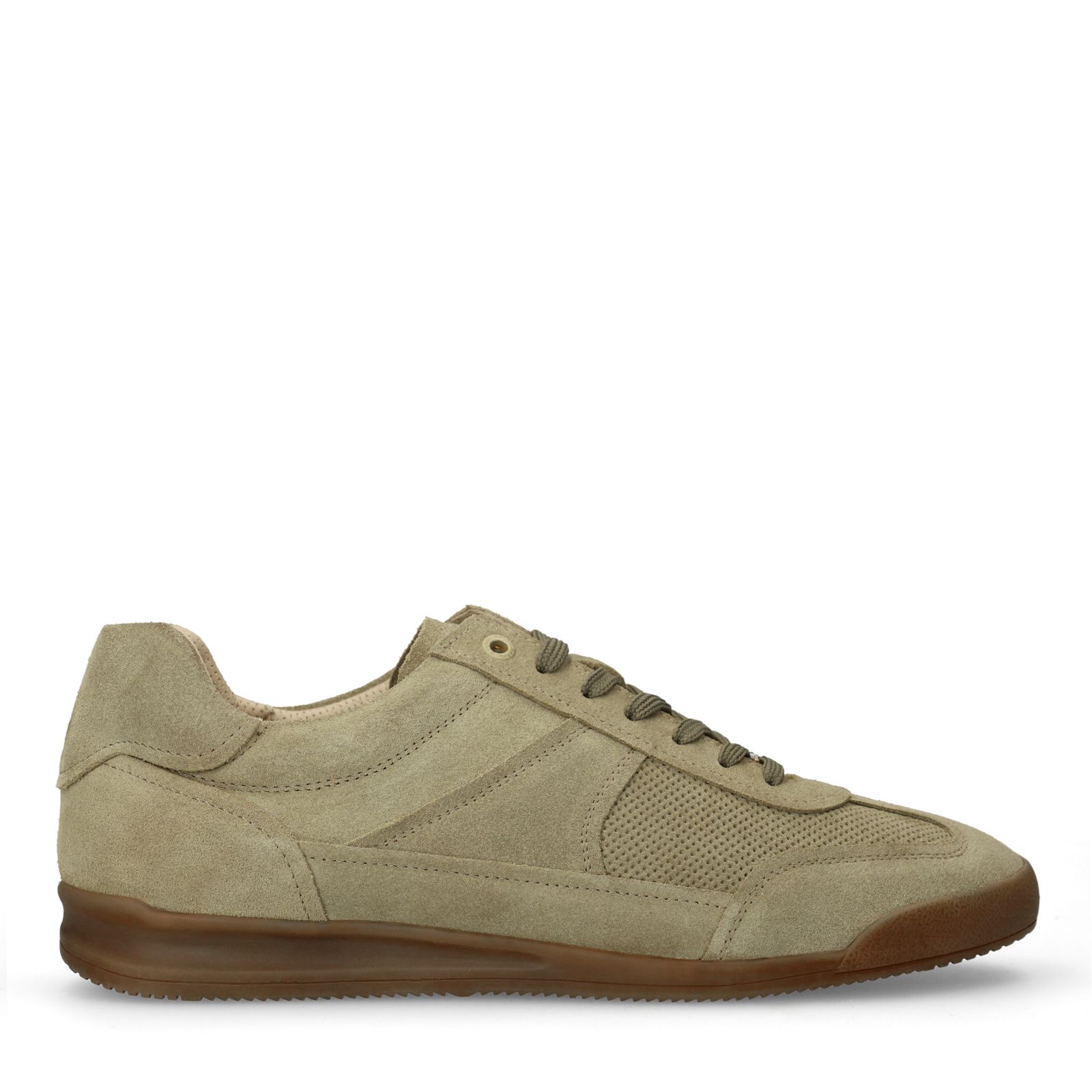 Grüne Veloursleder-Sneaker