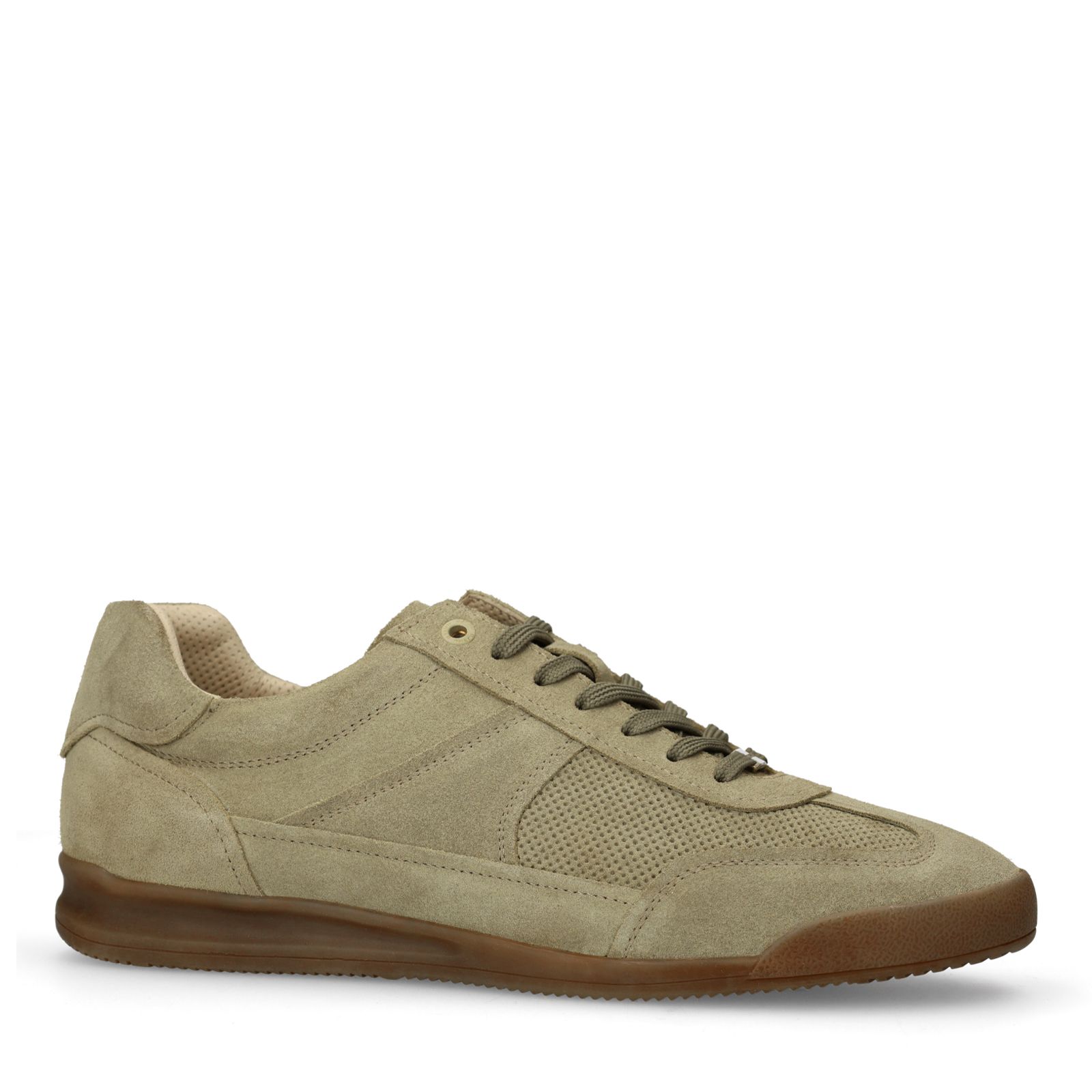 Grüne Veloursleder-Sneaker