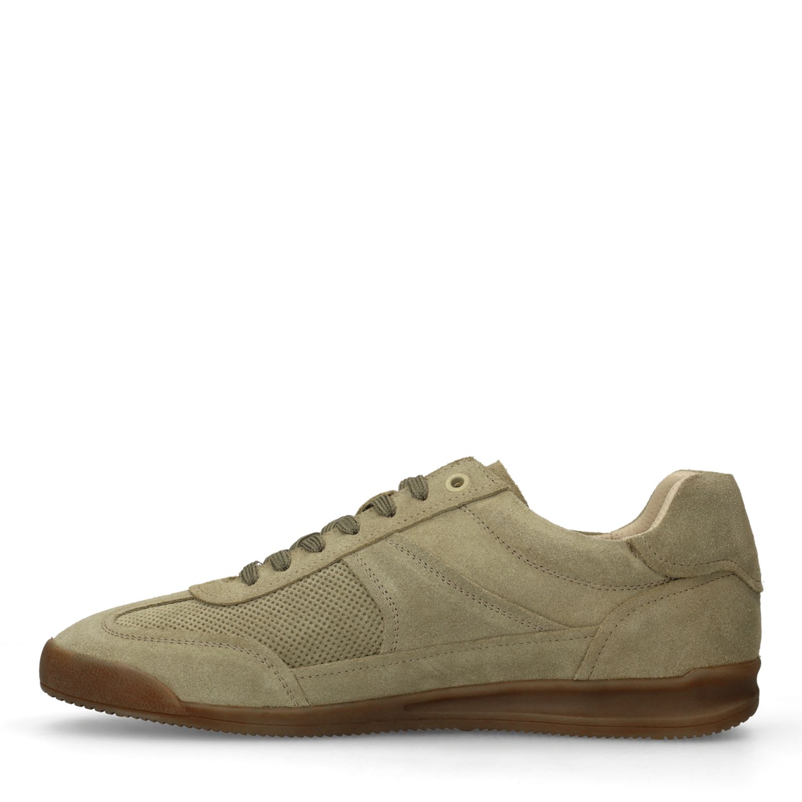 Grüne Veloursleder-Sneaker