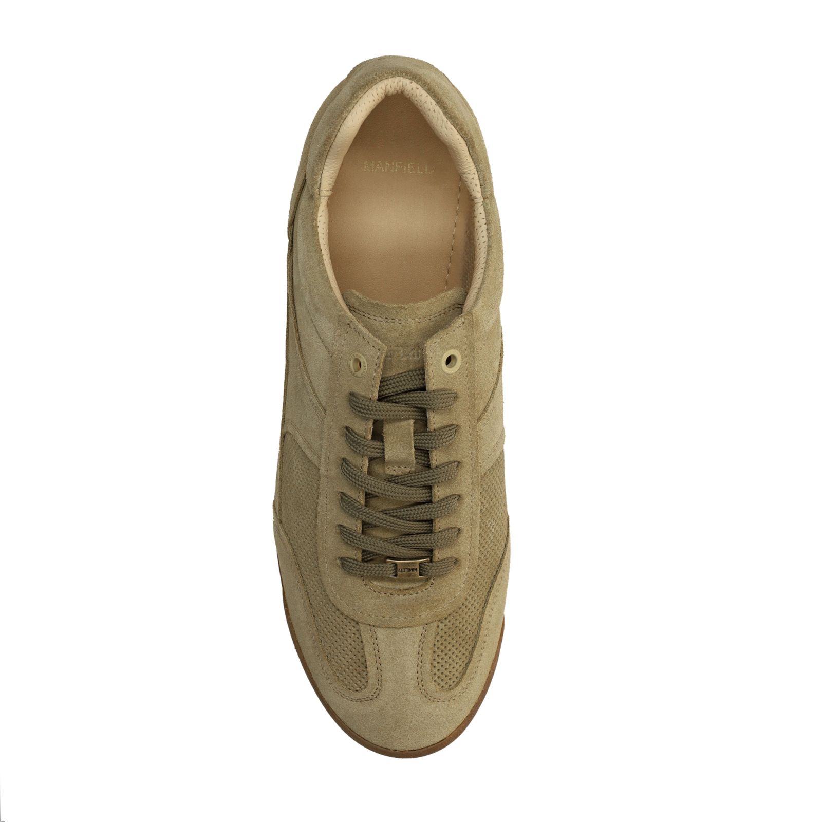 Grüne Veloursleder-Sneaker