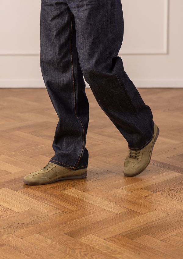 Groene suède sneakers