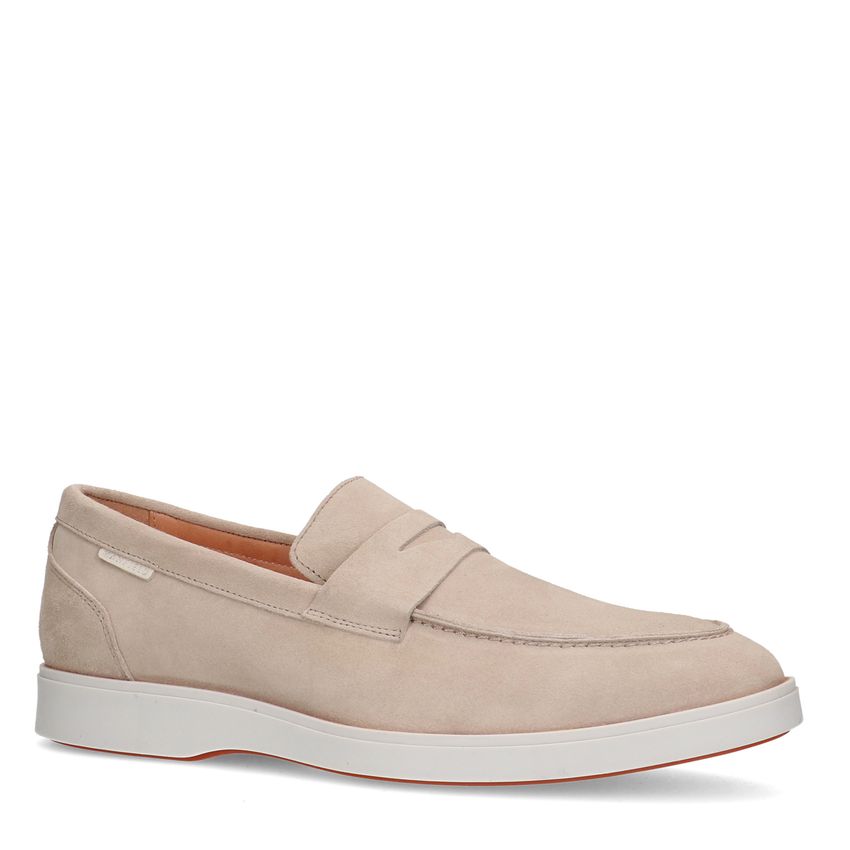 Beige suède loafers