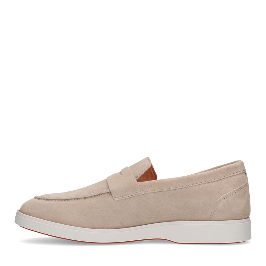 Beige suède loafers