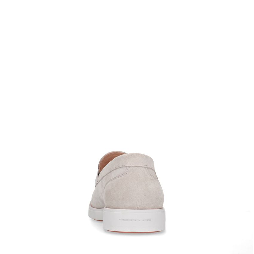 Beige suède loafers