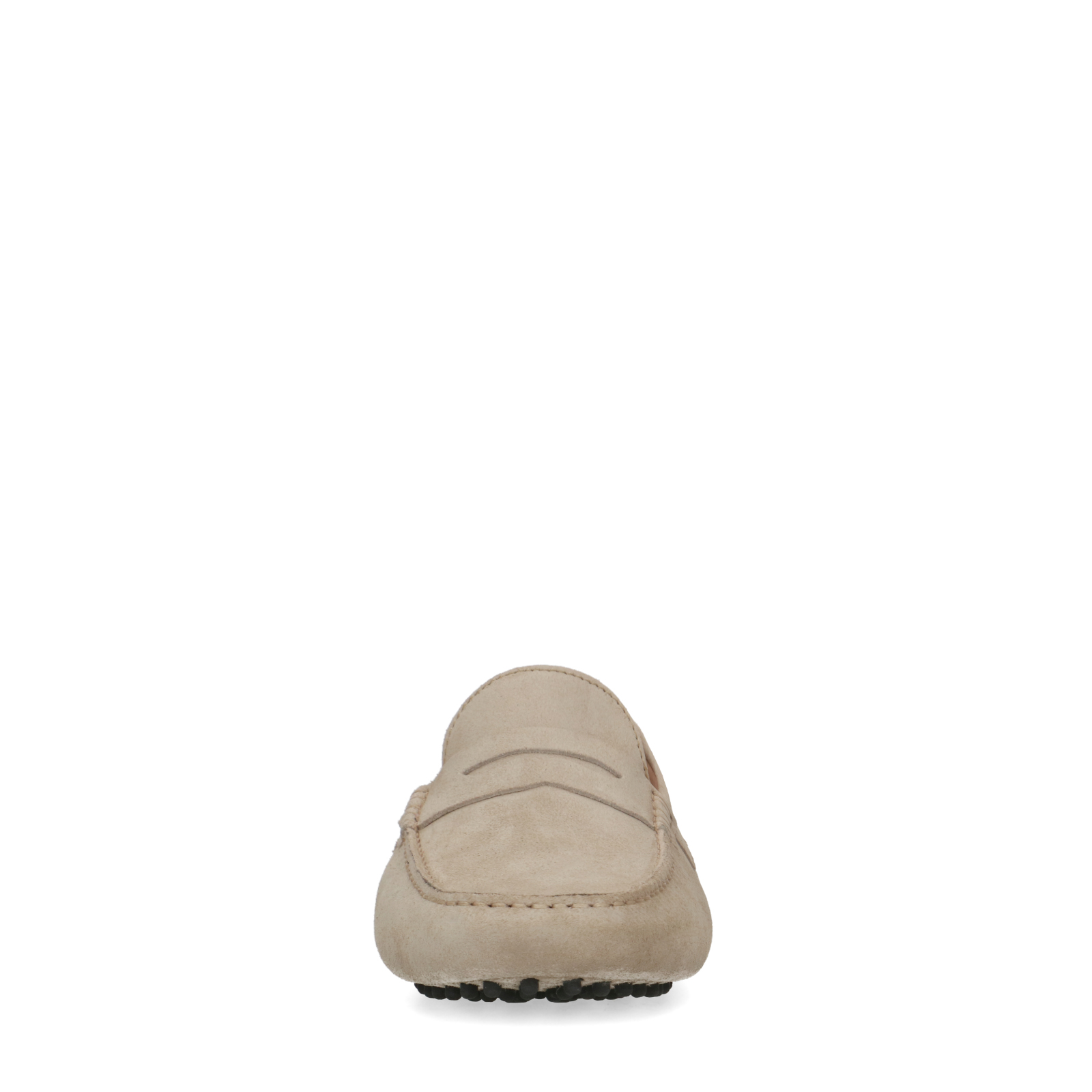 Beigefarbene Veloursleder-Loafer | Slipper | Manfield | Manfield