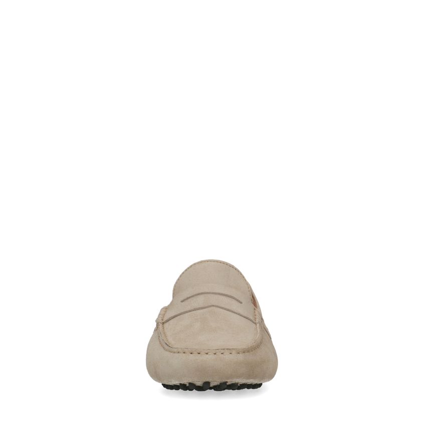 Beige suède loafers