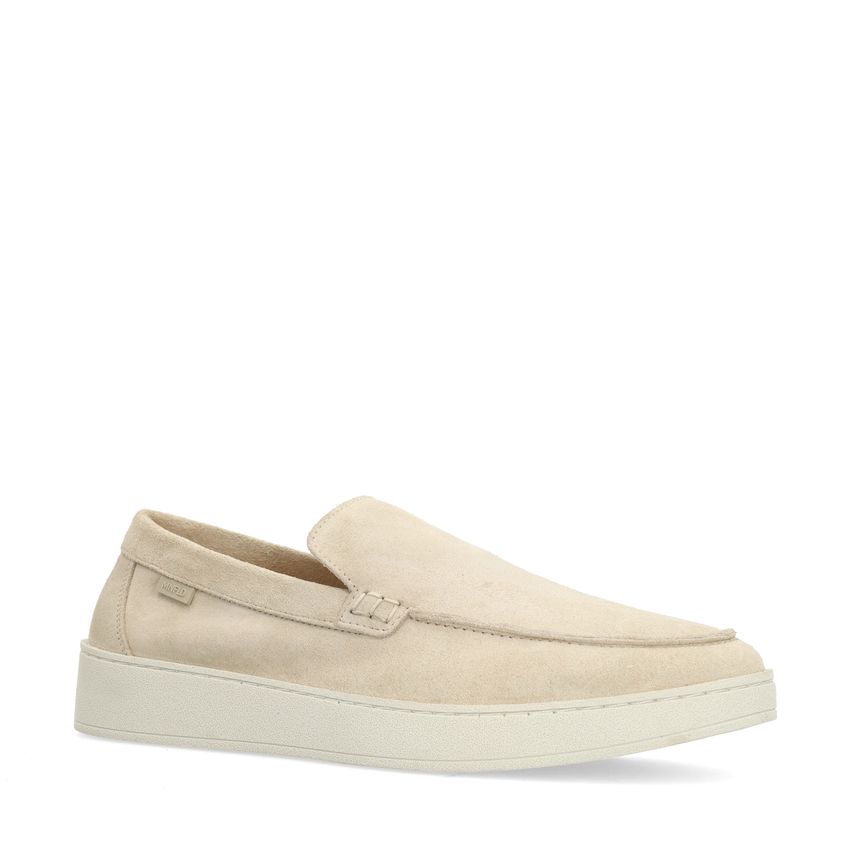 Beige suède loafers