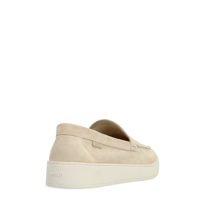 Beige suède loafers