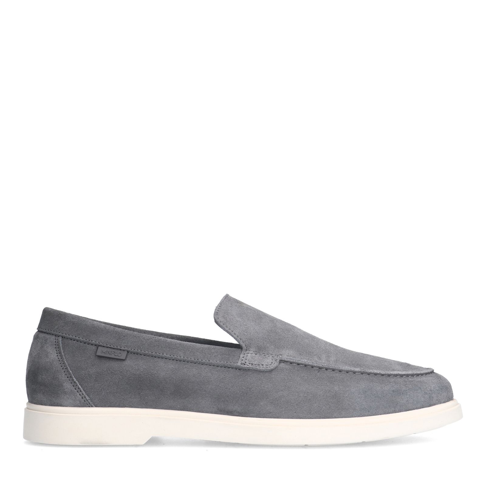 Grijze suède loafers