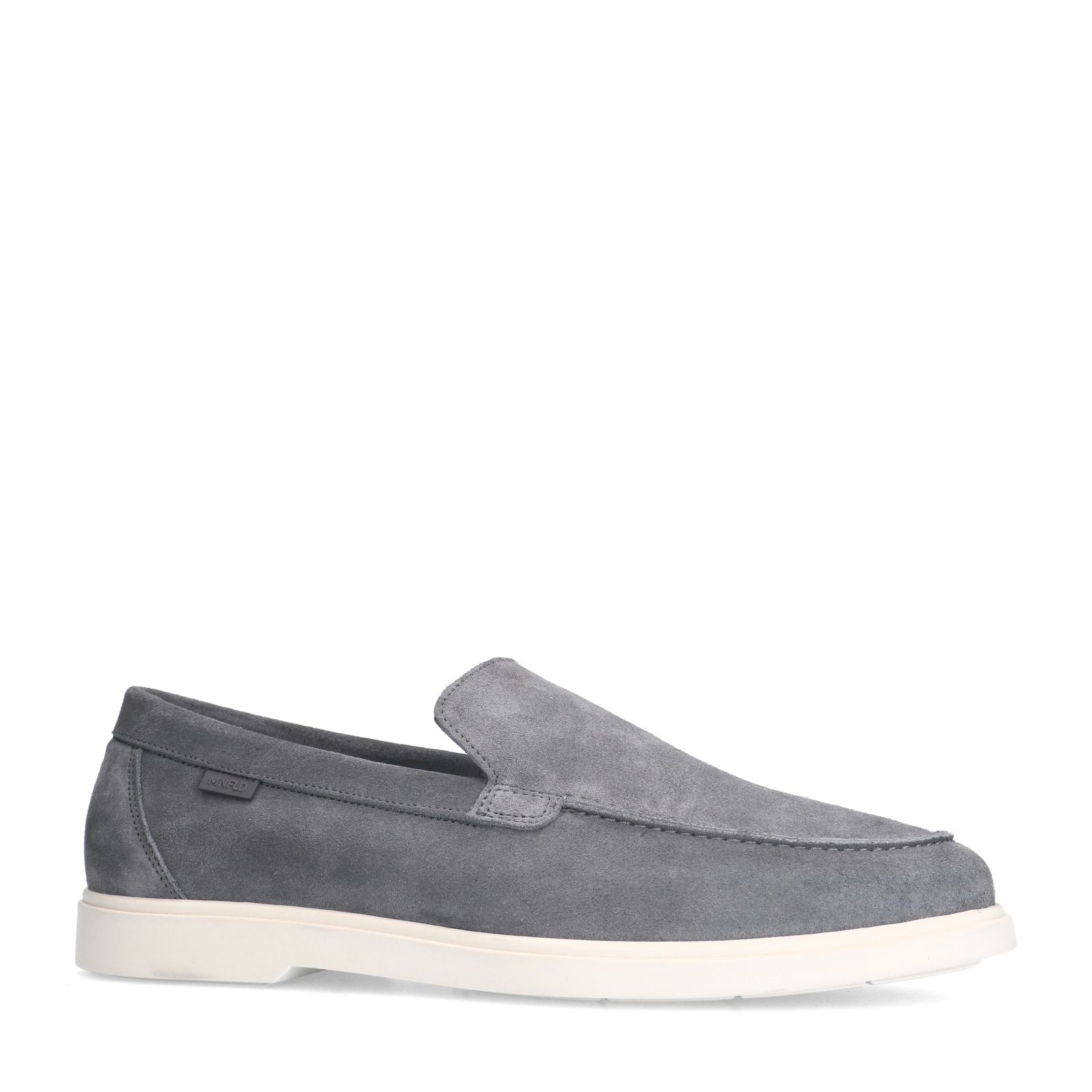 Grijze suède loafers