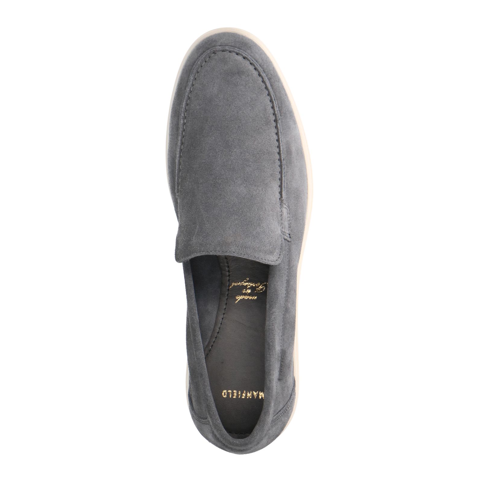 Grijze suède loafers