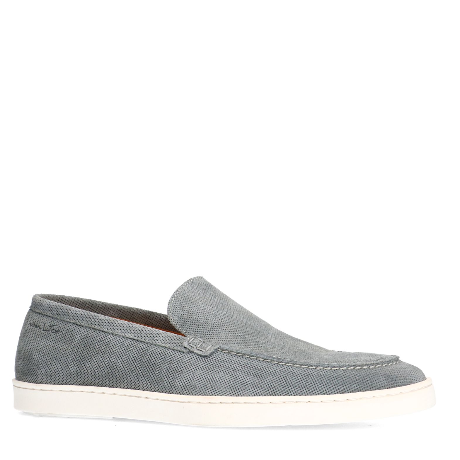 Grijs/blauwe Lugano suède loafers