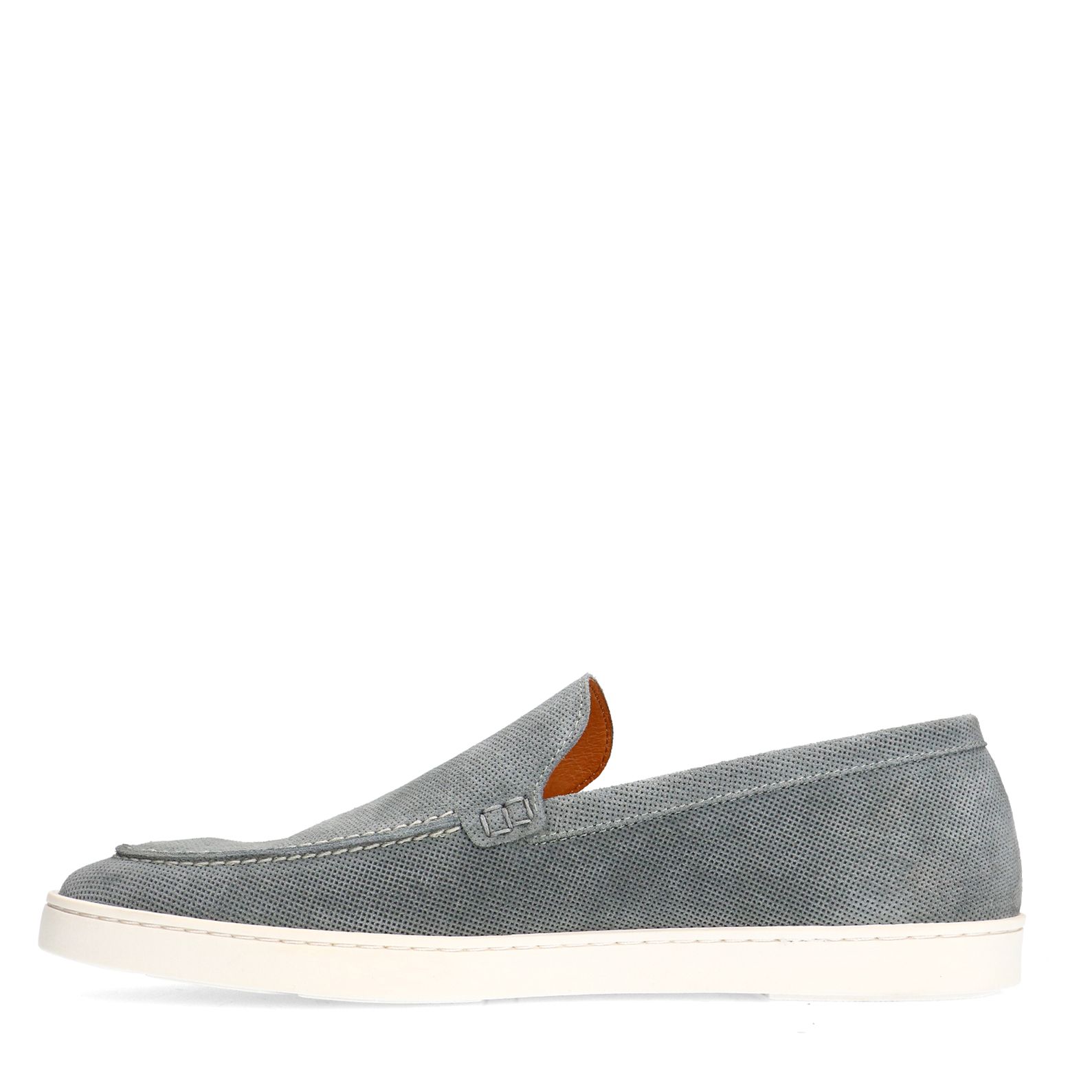 Grijs/blauwe Lugano suède loafers