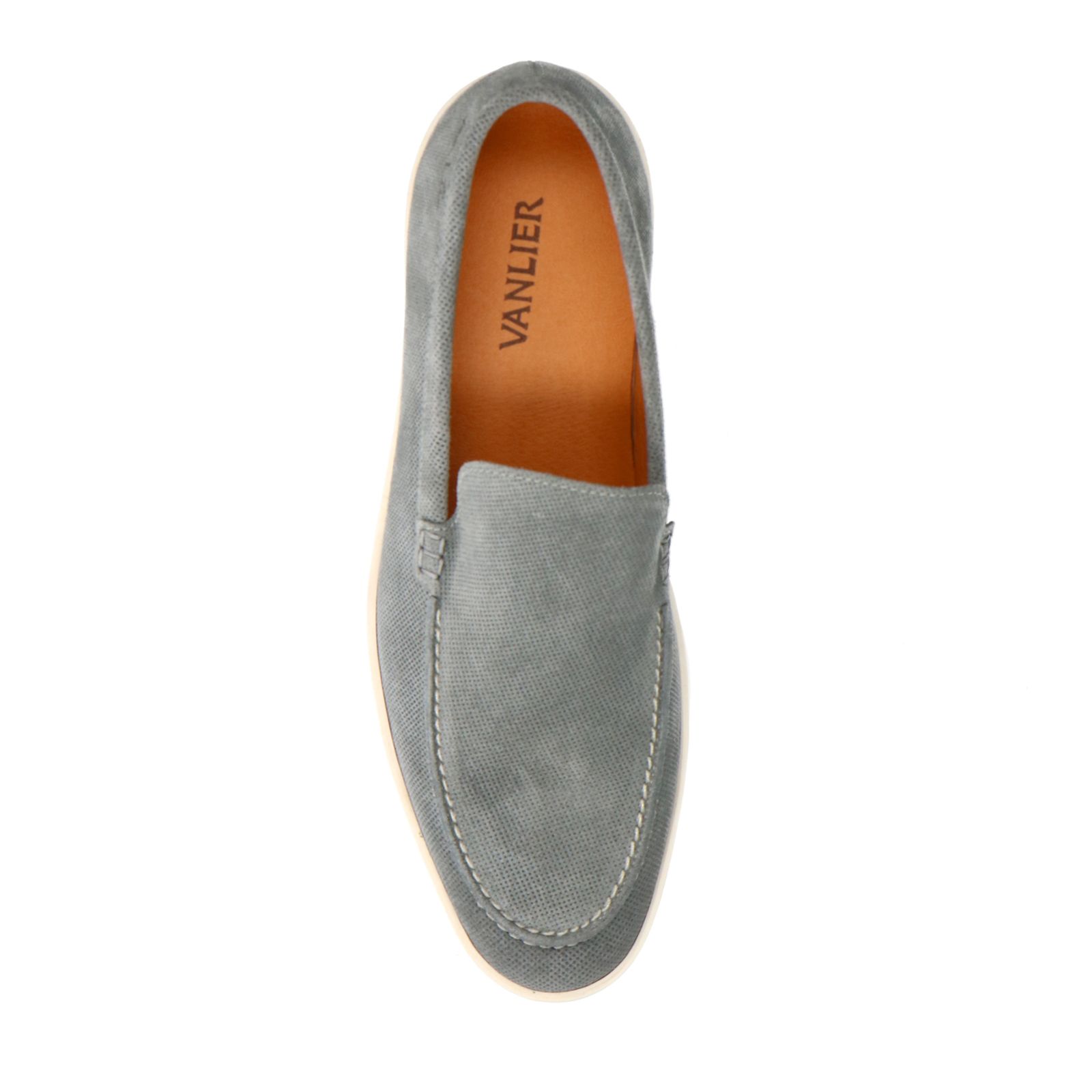 Grijs/blauwe Lugano suède loafers