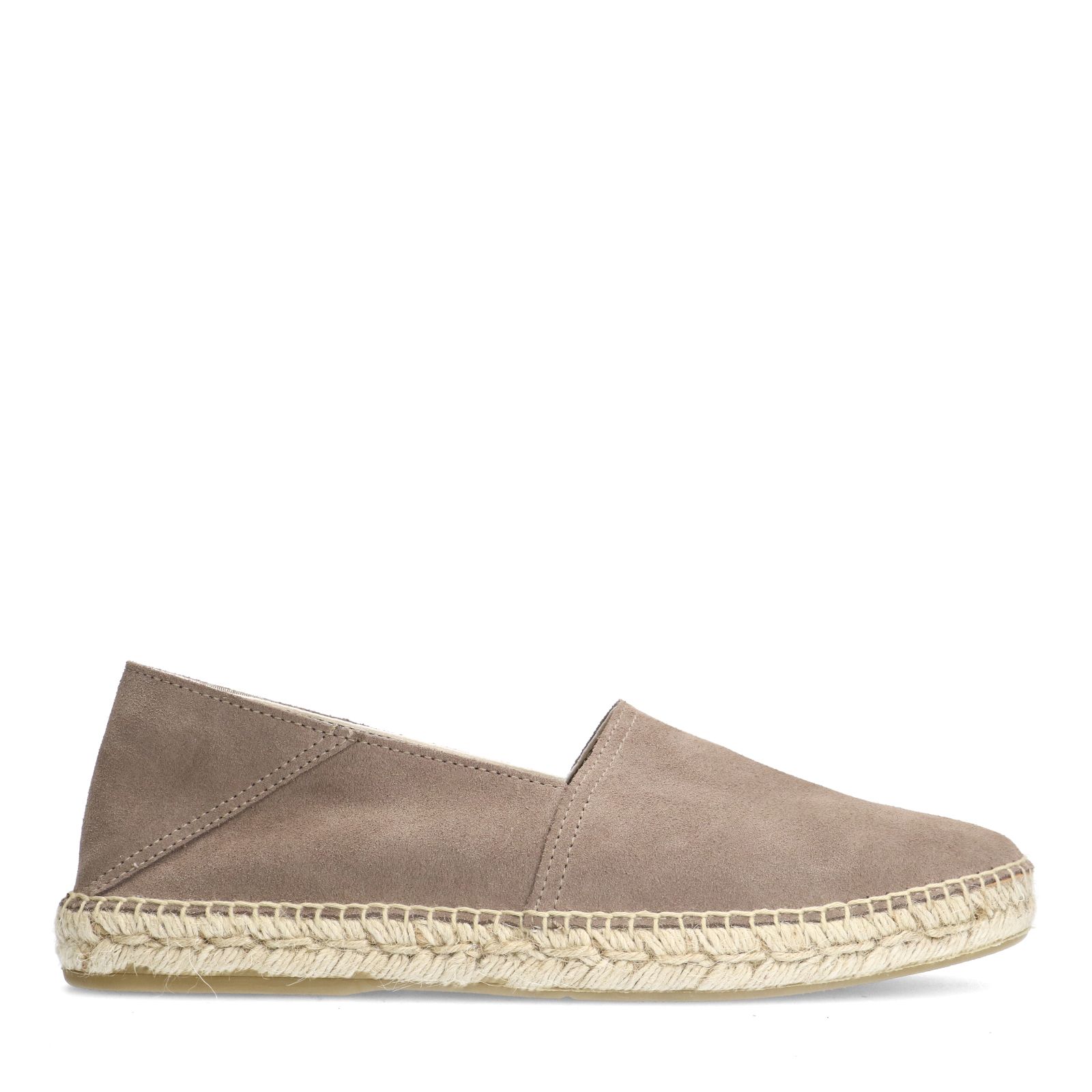Graue Veloursleder-Espadrilles