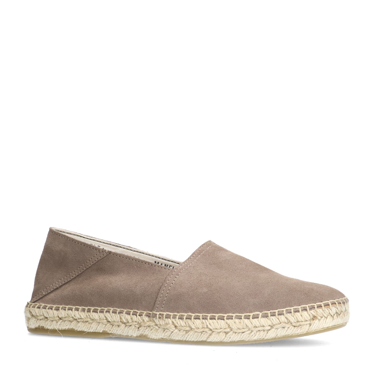 Graue Veloursleder-Espadrilles