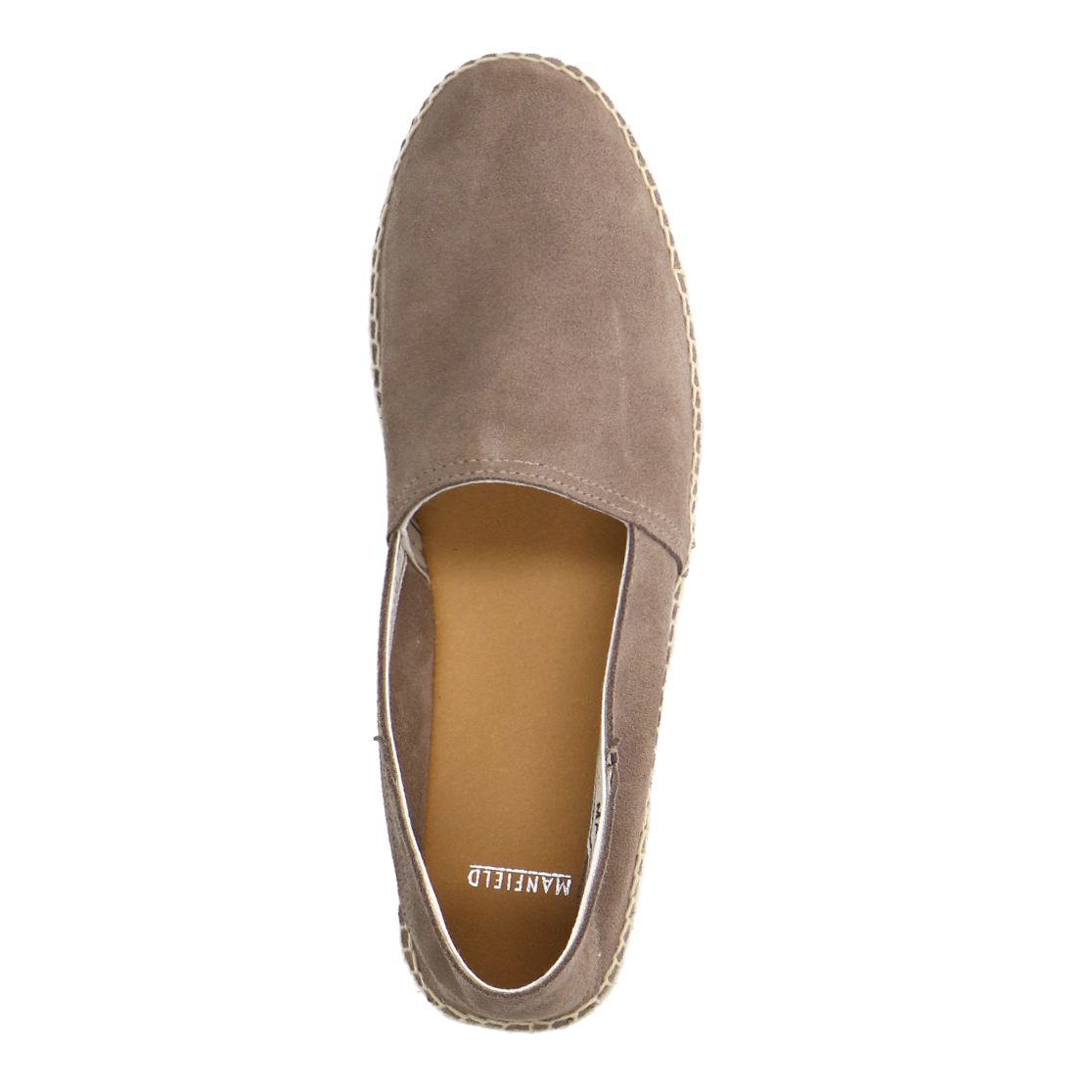 Graue Veloursleder-Espadrilles