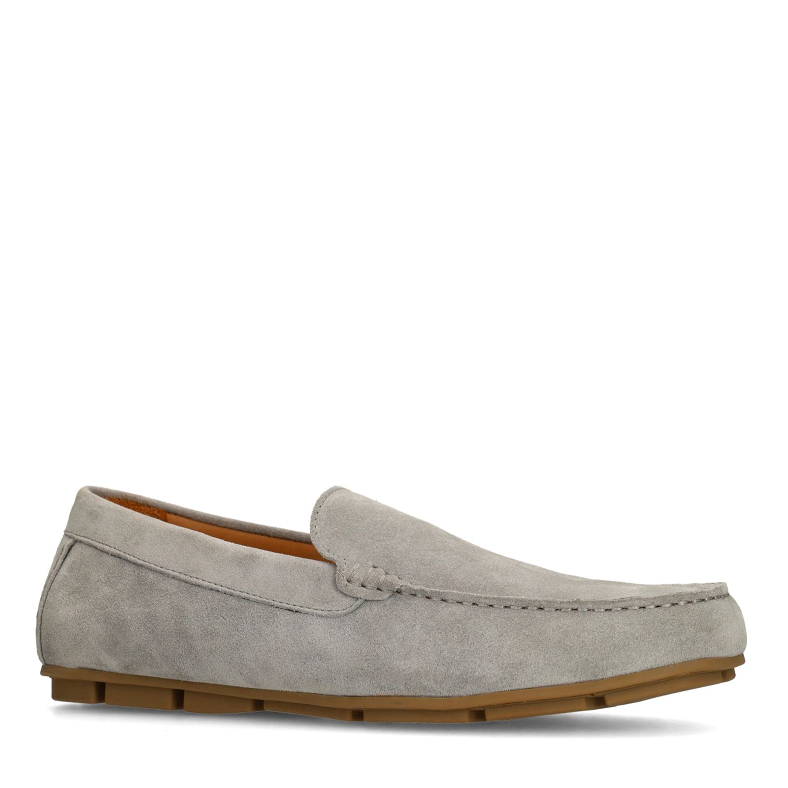 Grijze suède loafers
