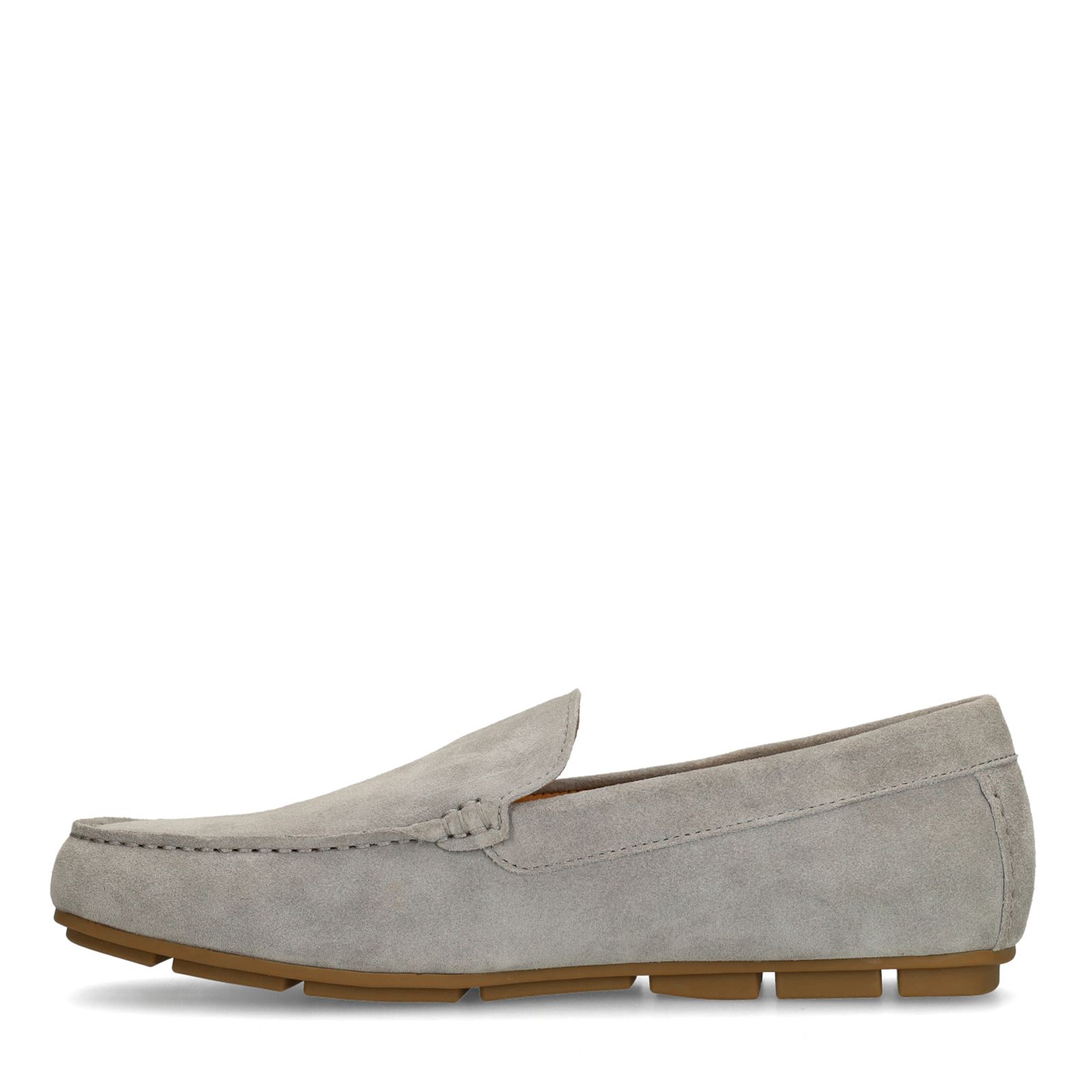 Grijze suède loafers