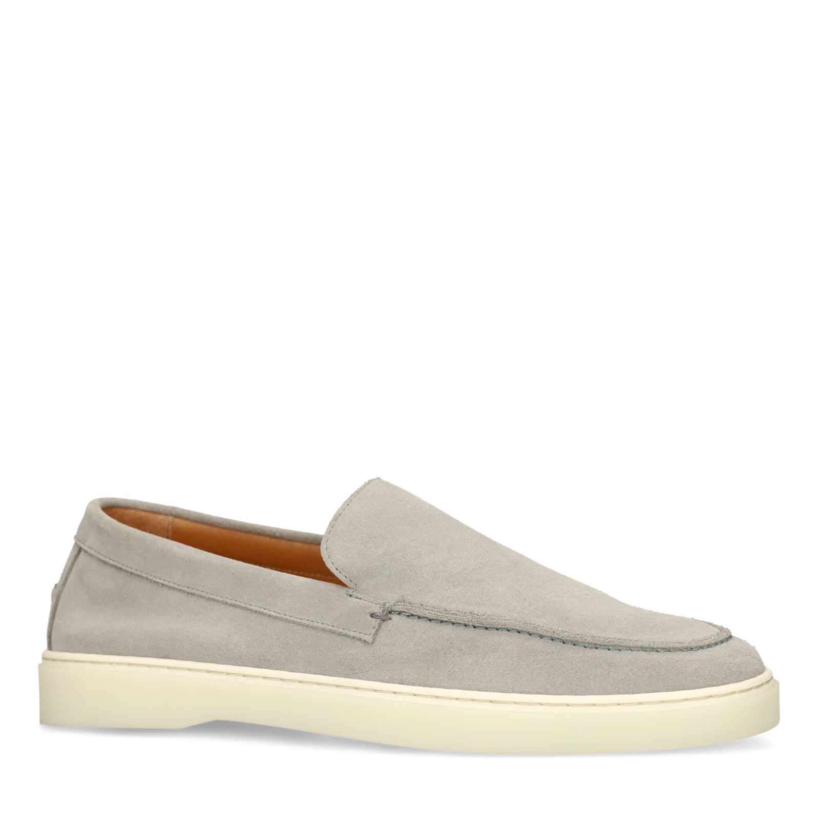 Grijze suède loafers