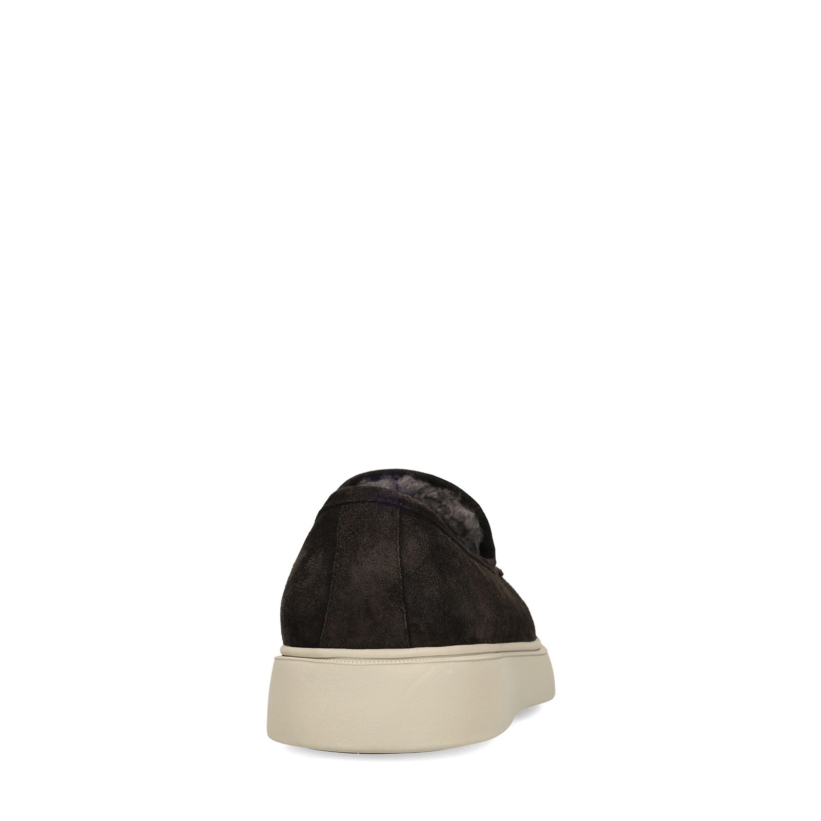 Donkergrijze suède loafers