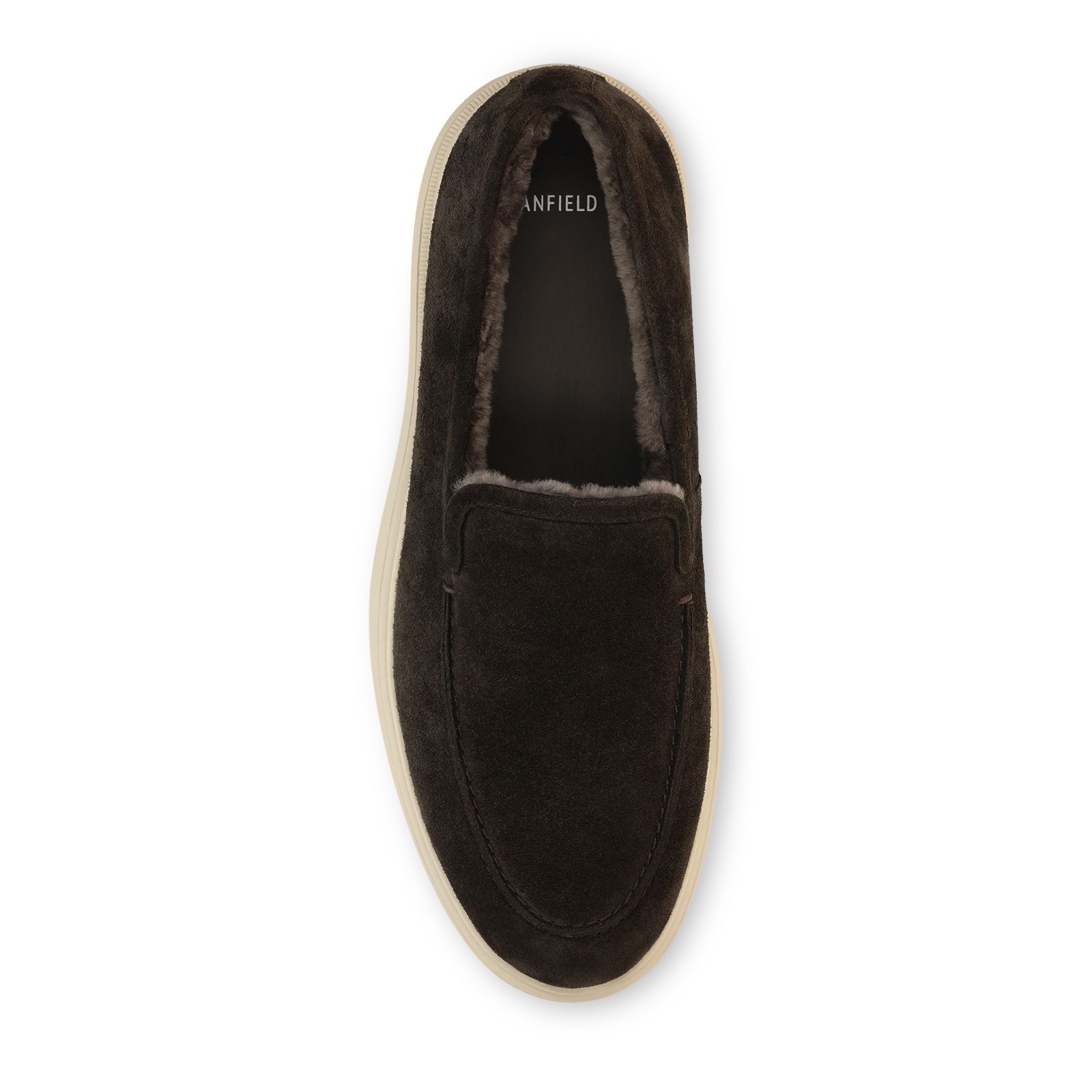 Donkergrijze suède loafers