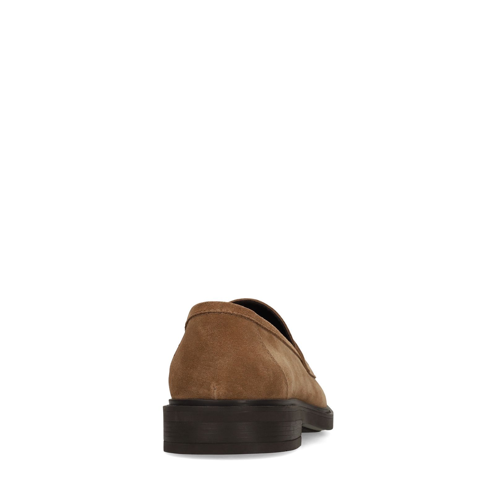 Taupefarbene Veloursleder-Loafer