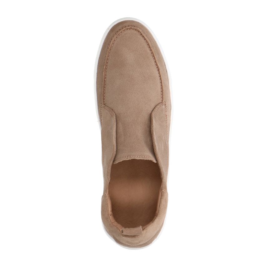 Taupe suède loafers