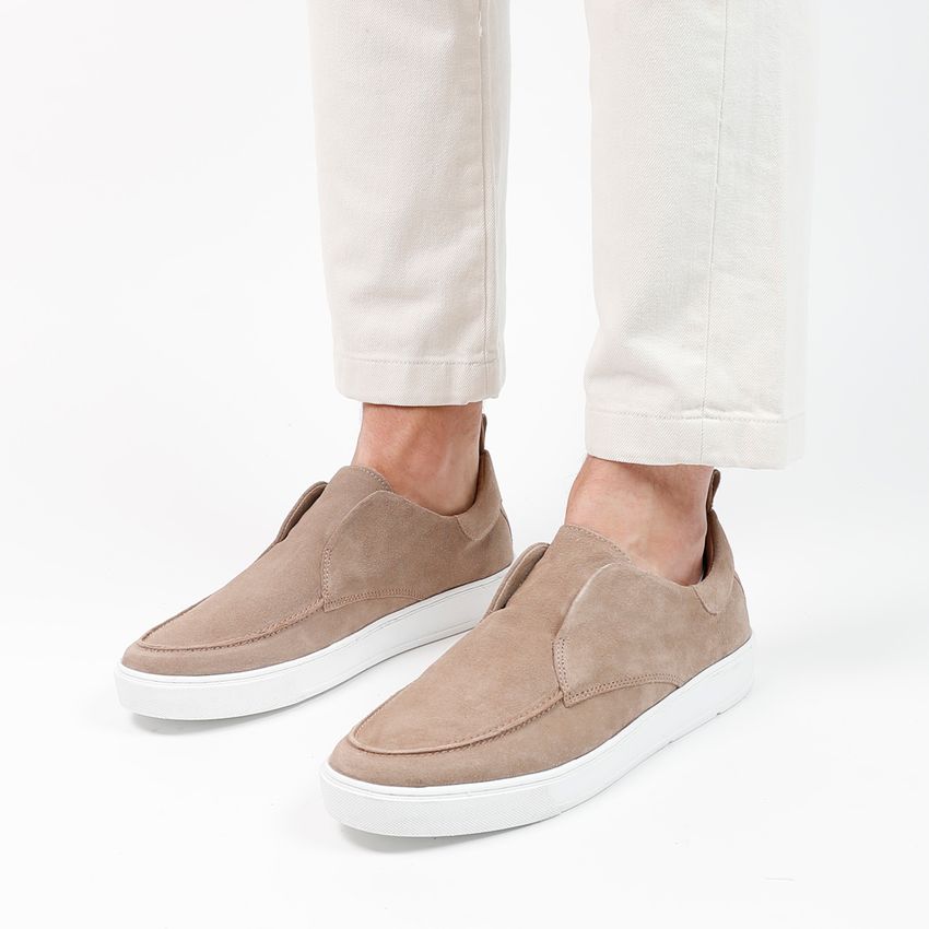 Taupe suède loafers