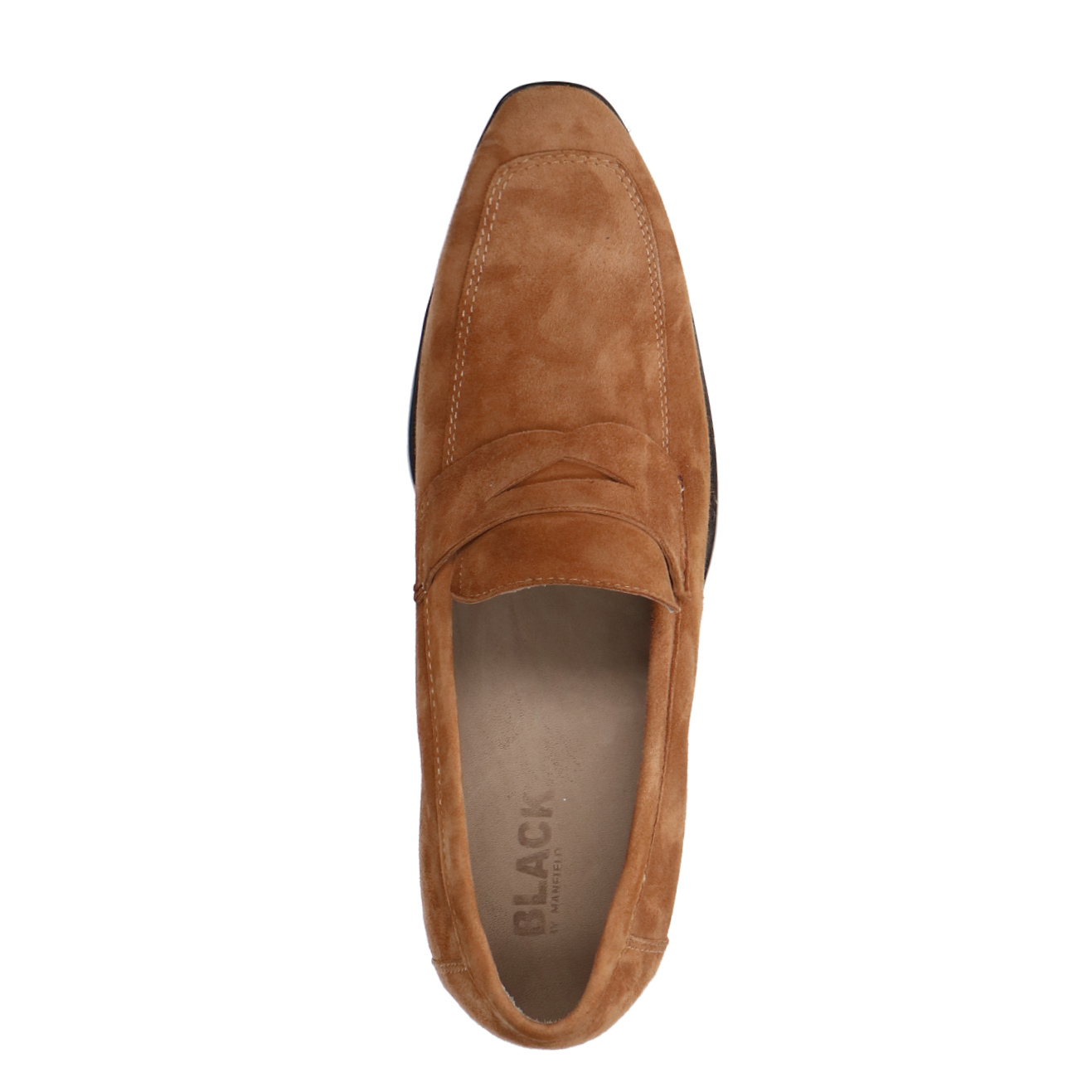 Cognacfarbene Veloursleder-Loafer | Slipper | Manfield | Manfield
